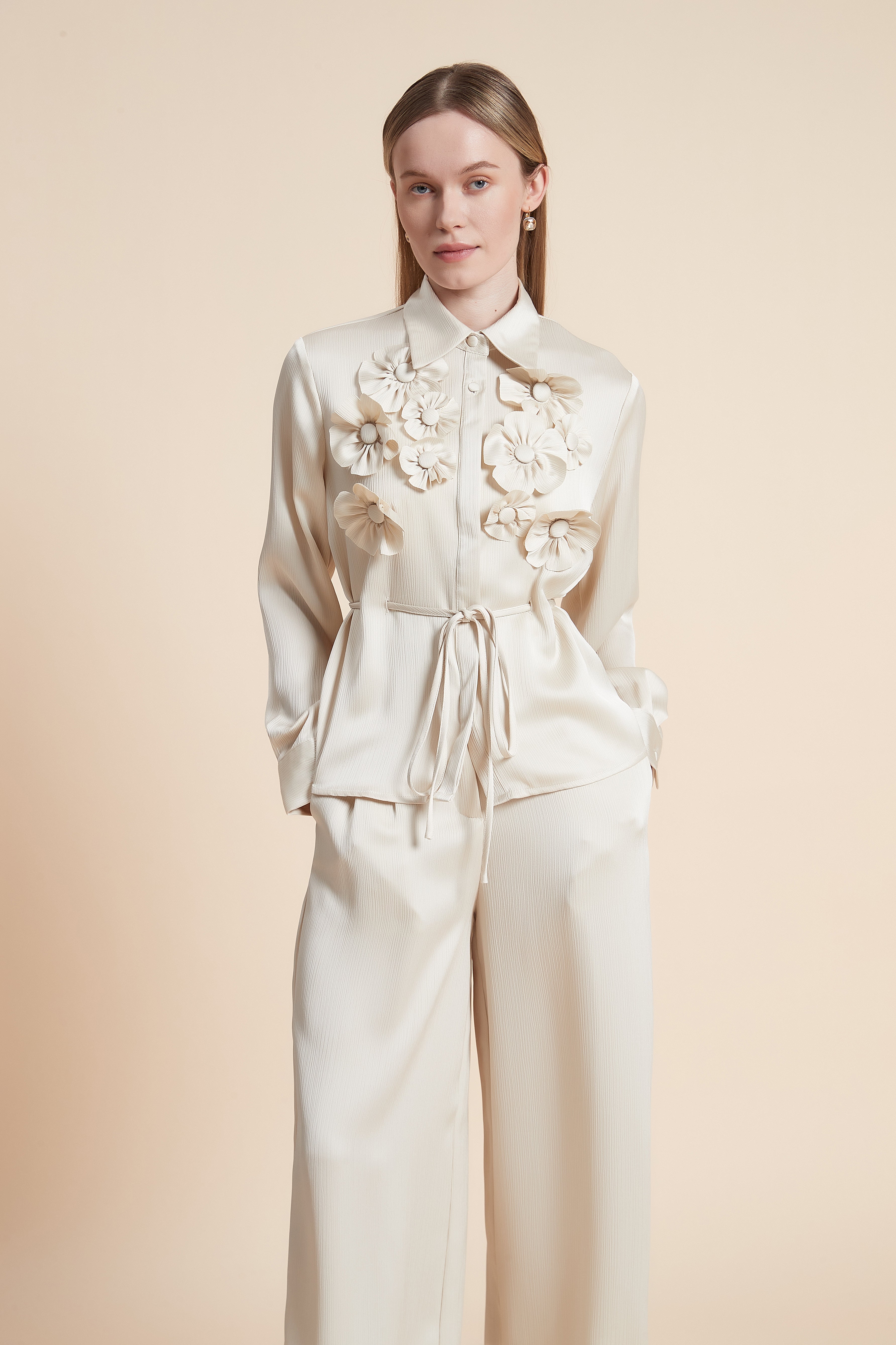 Floral Long-Sleeved Blouse