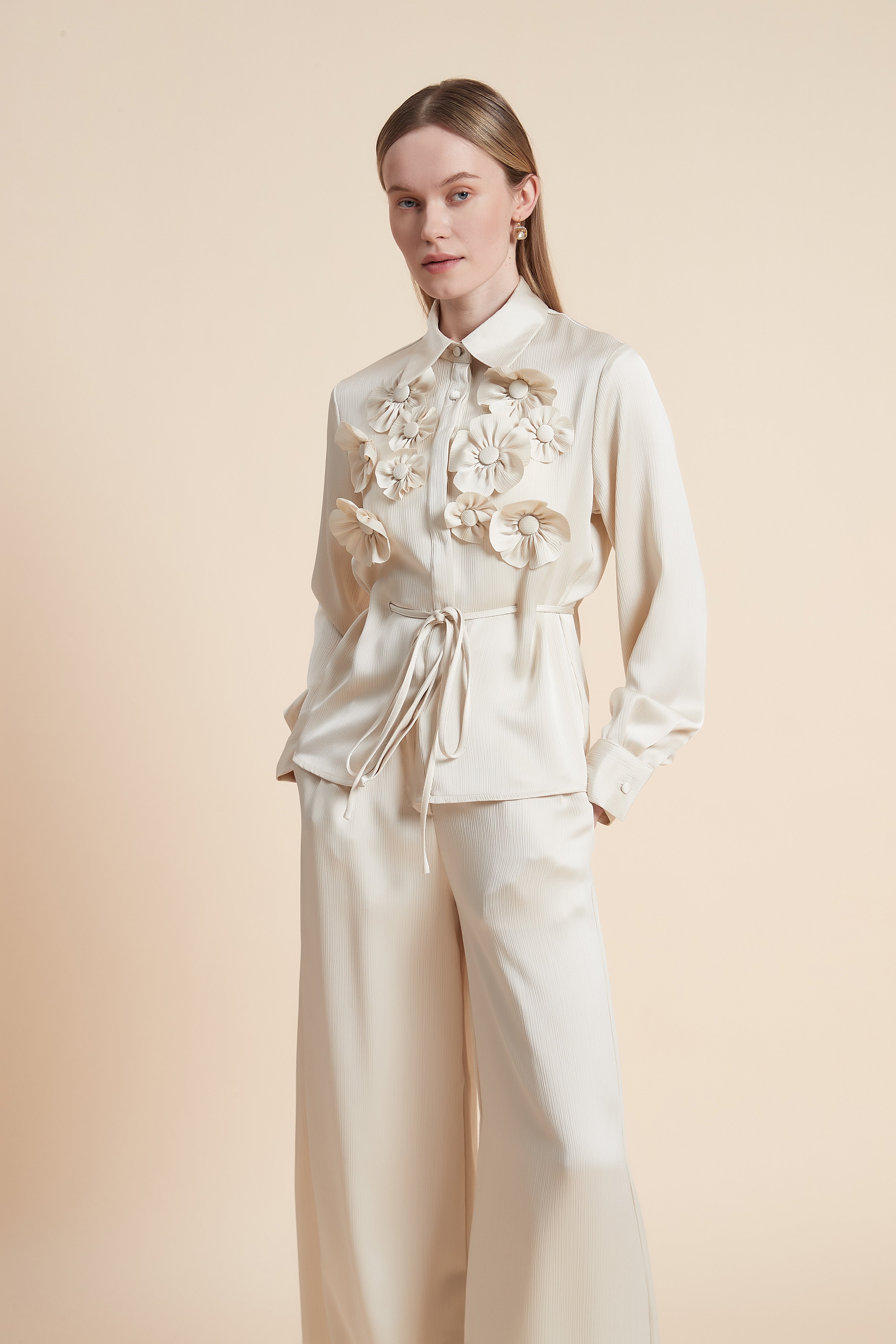 Floral Long-Sleeved Blouse