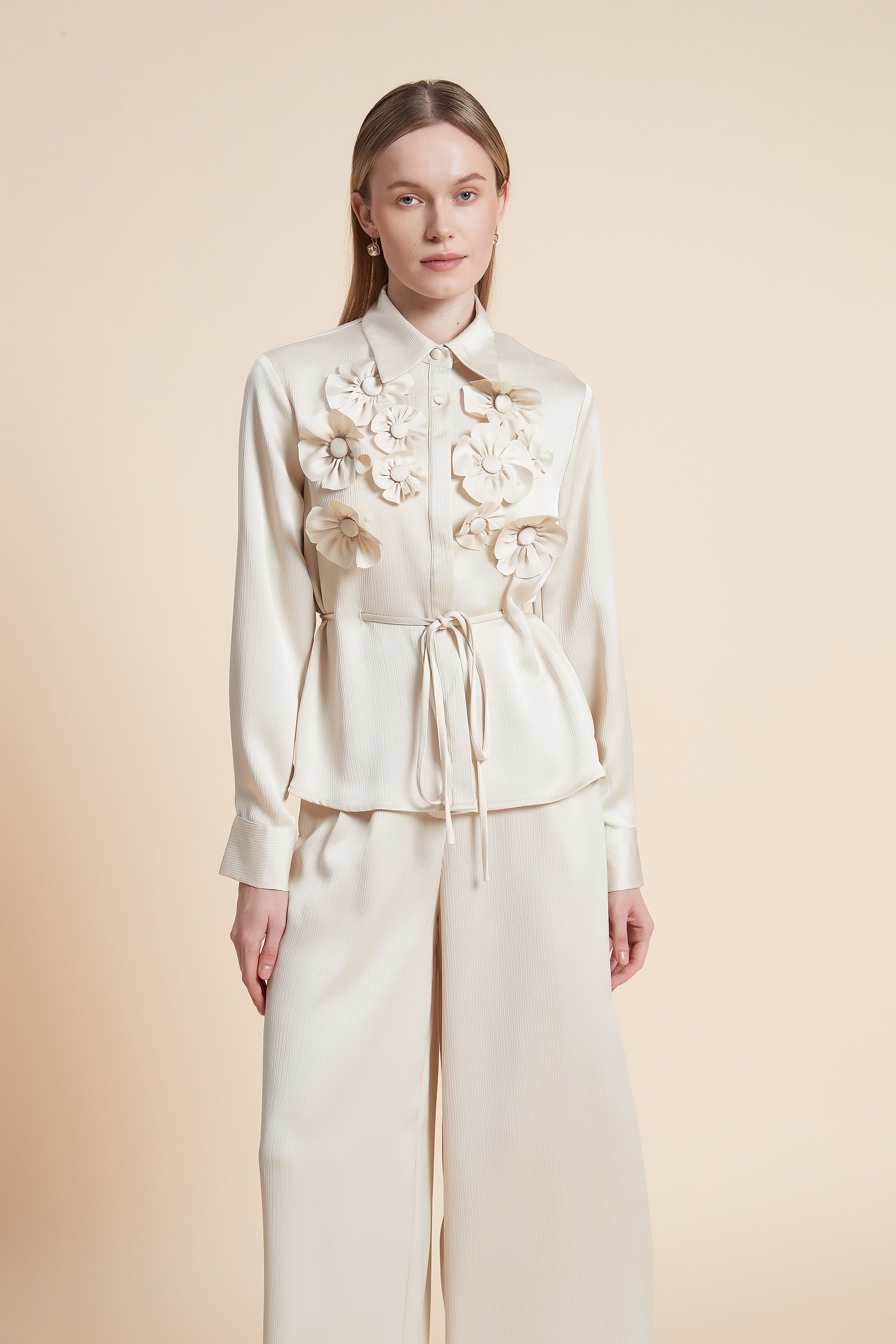 Floral Long-Sleeved Blouse