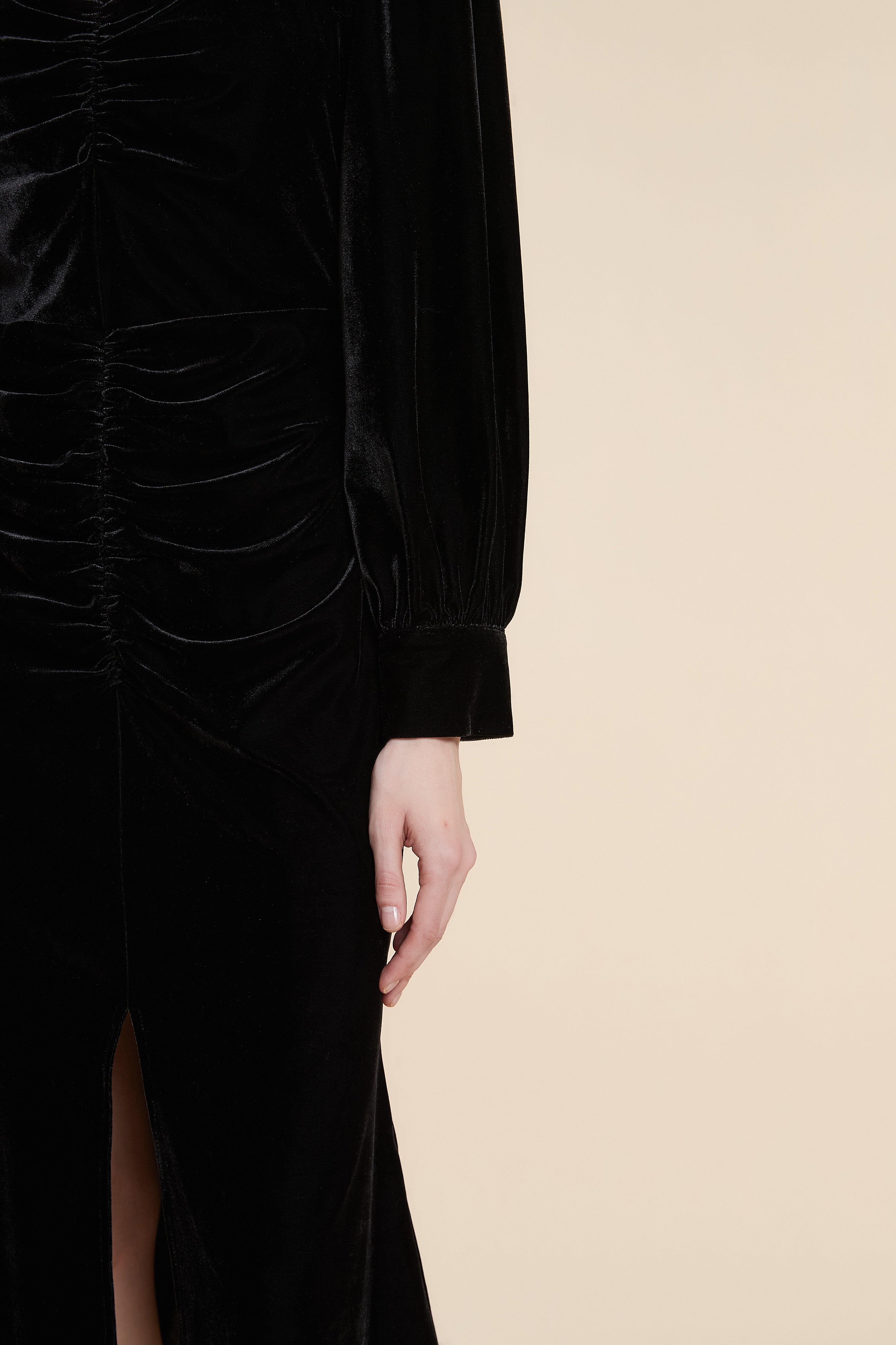 Knee Length Dress with Long Sleeves