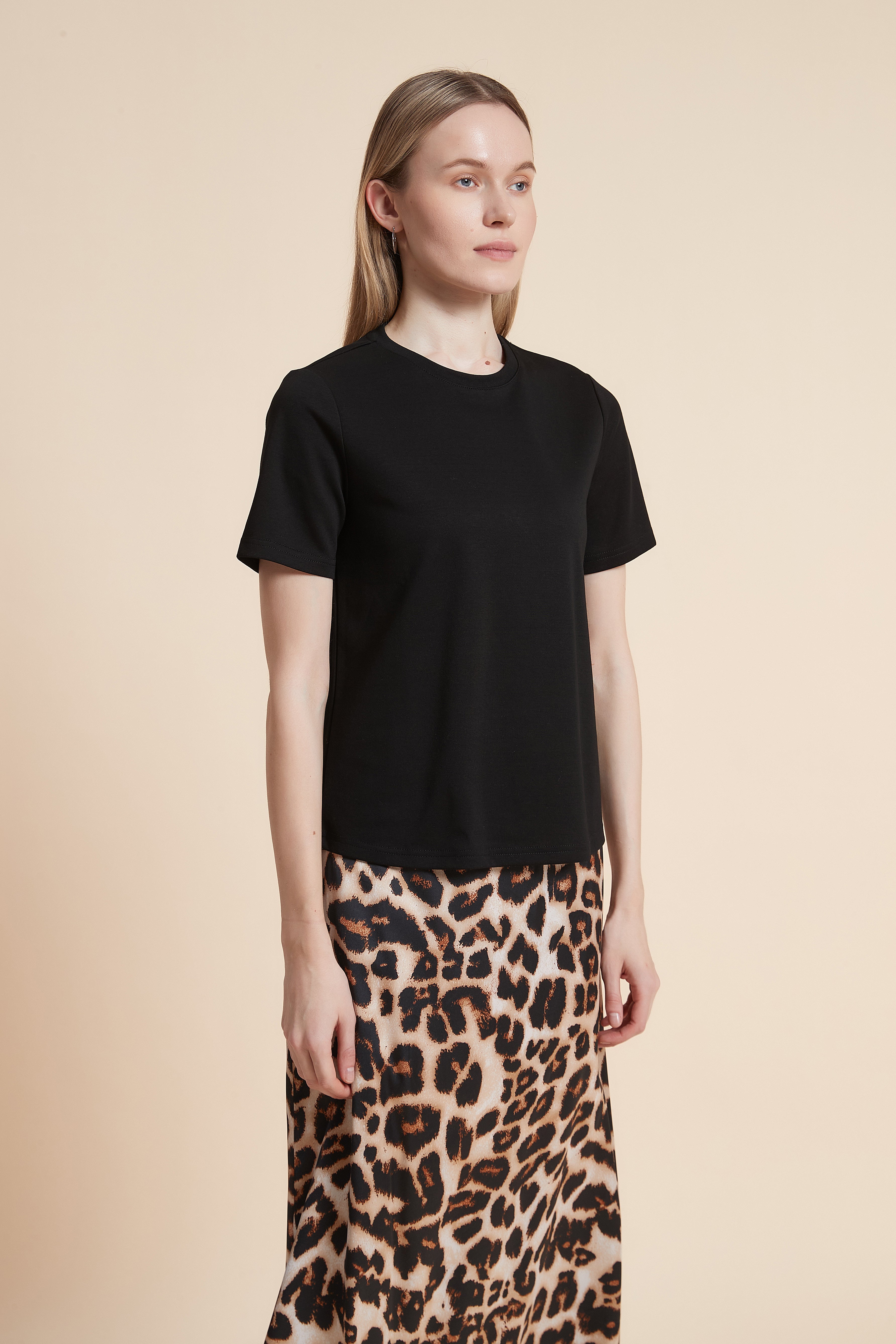 Plain Half-Sleeved T-Shirt