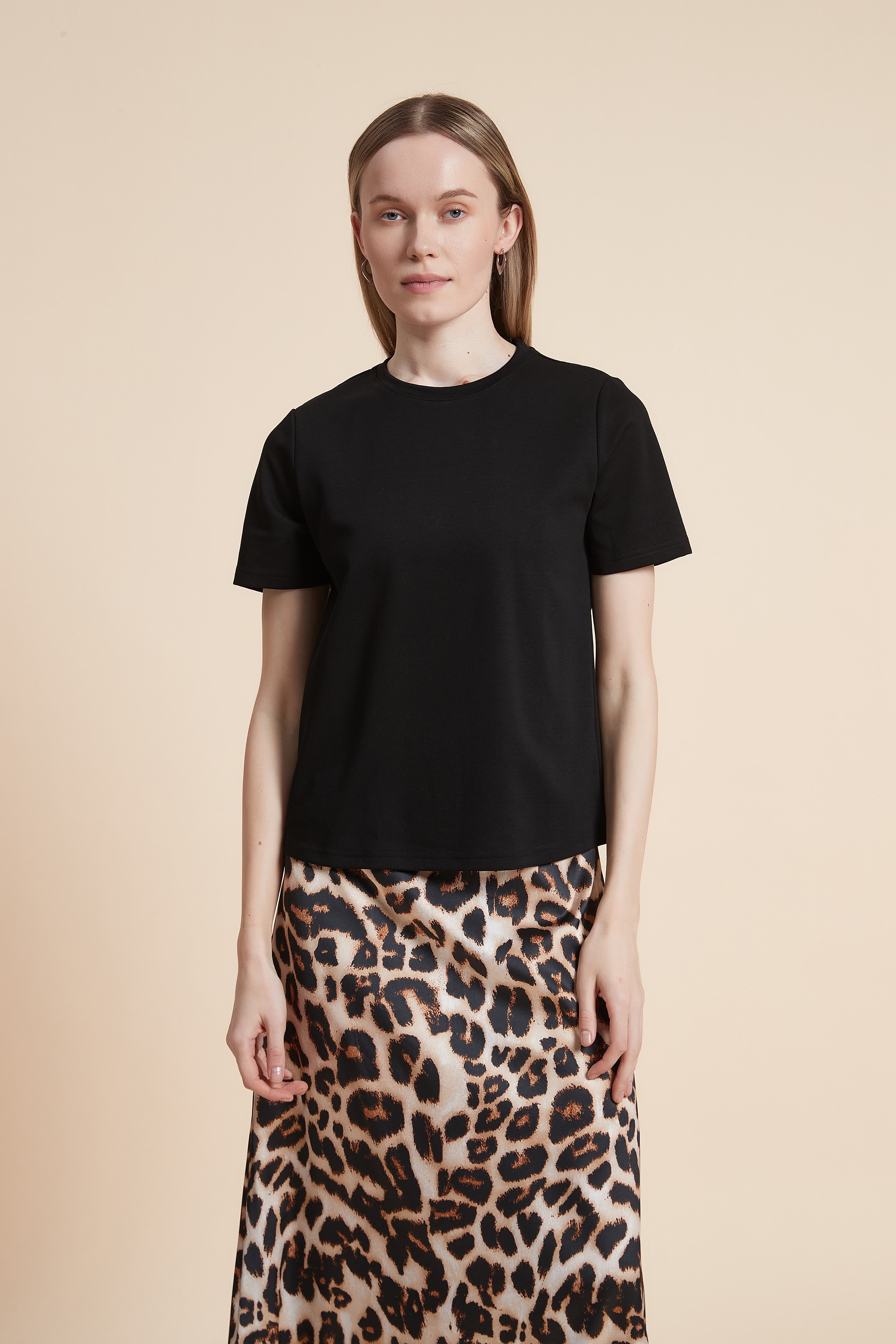 Plain Half-Sleeved T-Shirt