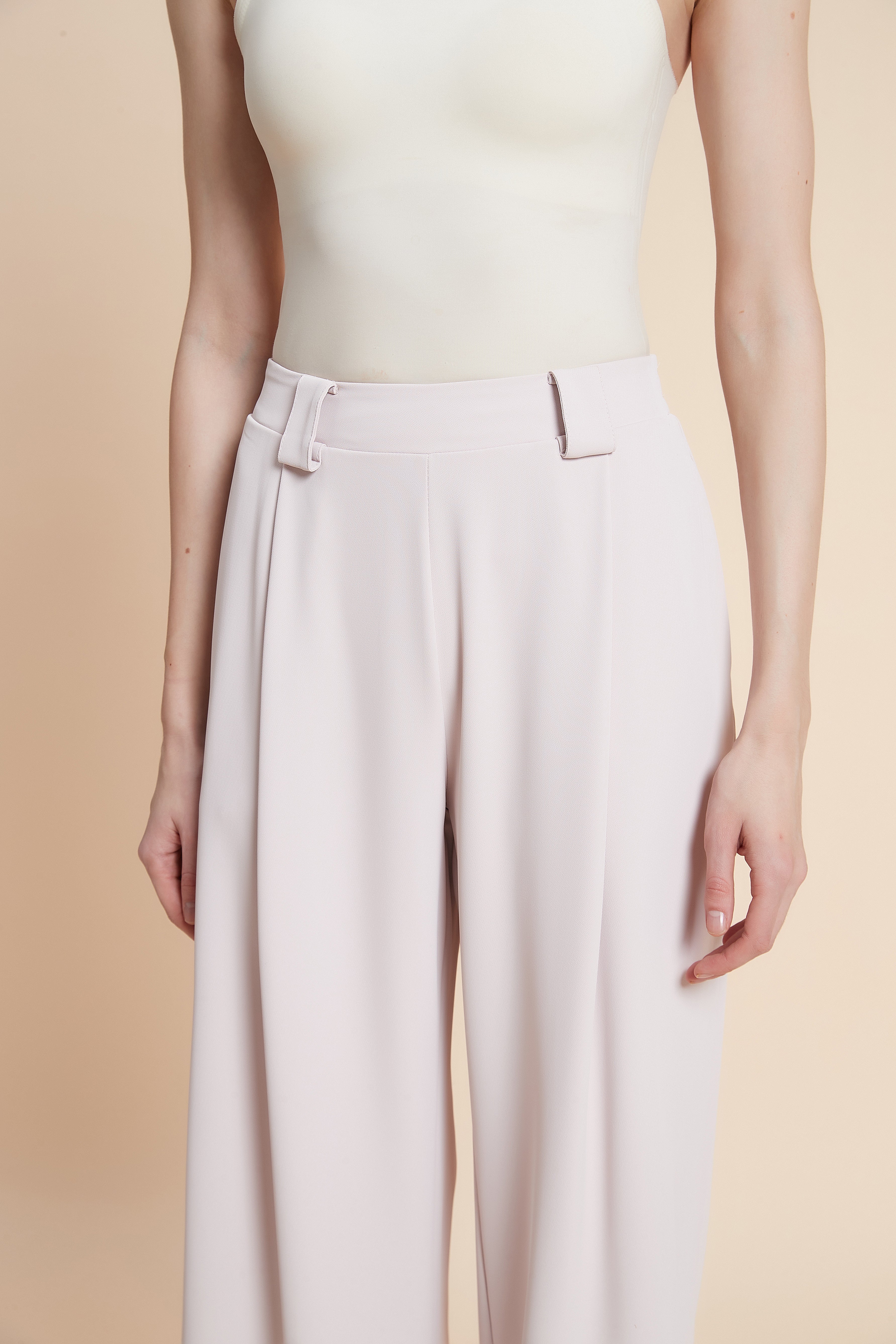Plain Wide-leg Trousers