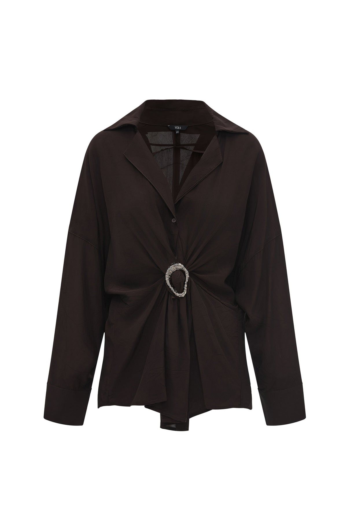 Waist-Length Long-Sleeve Blouse