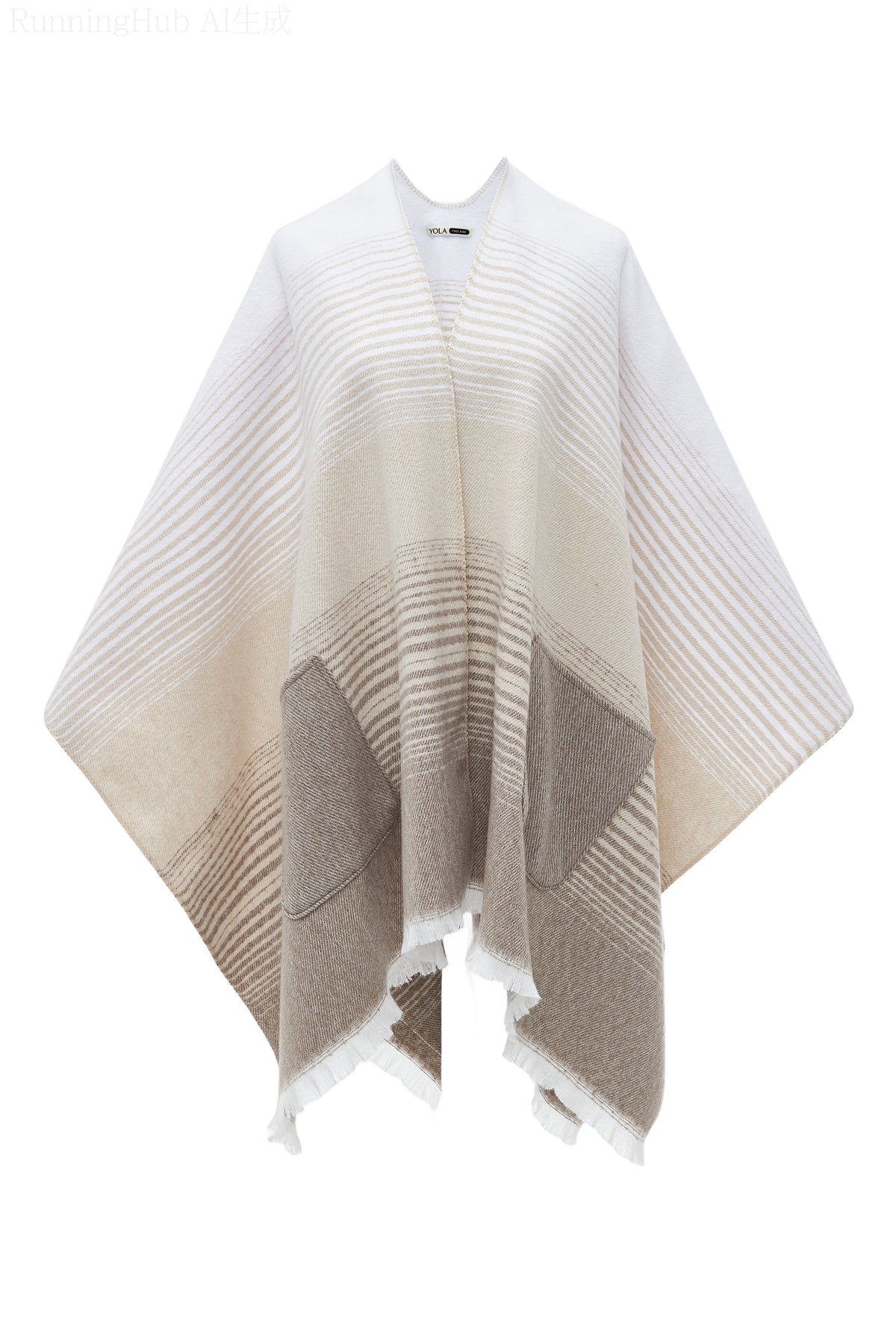 Long Striped Poncho