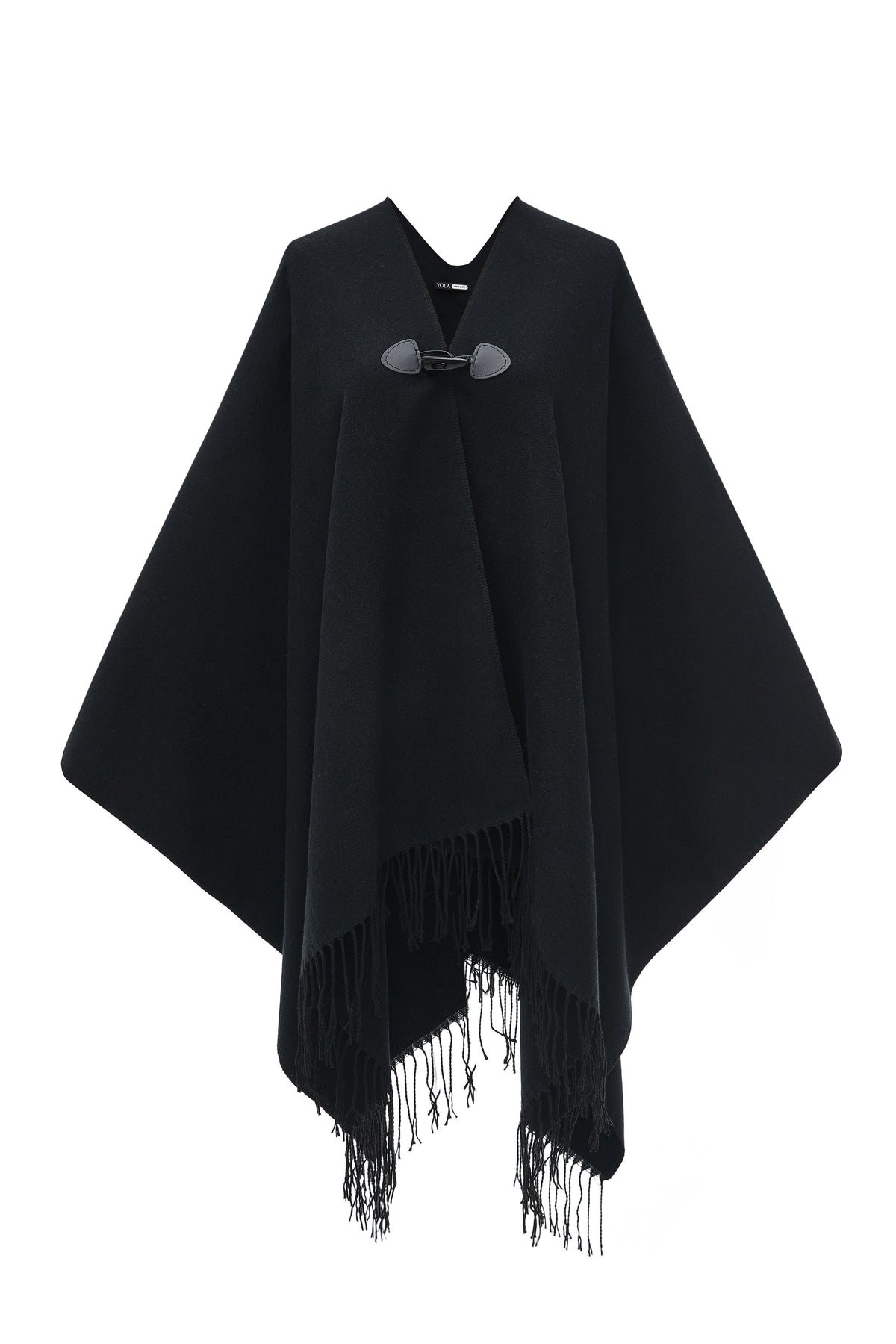 Plain Poncho with Fringes
