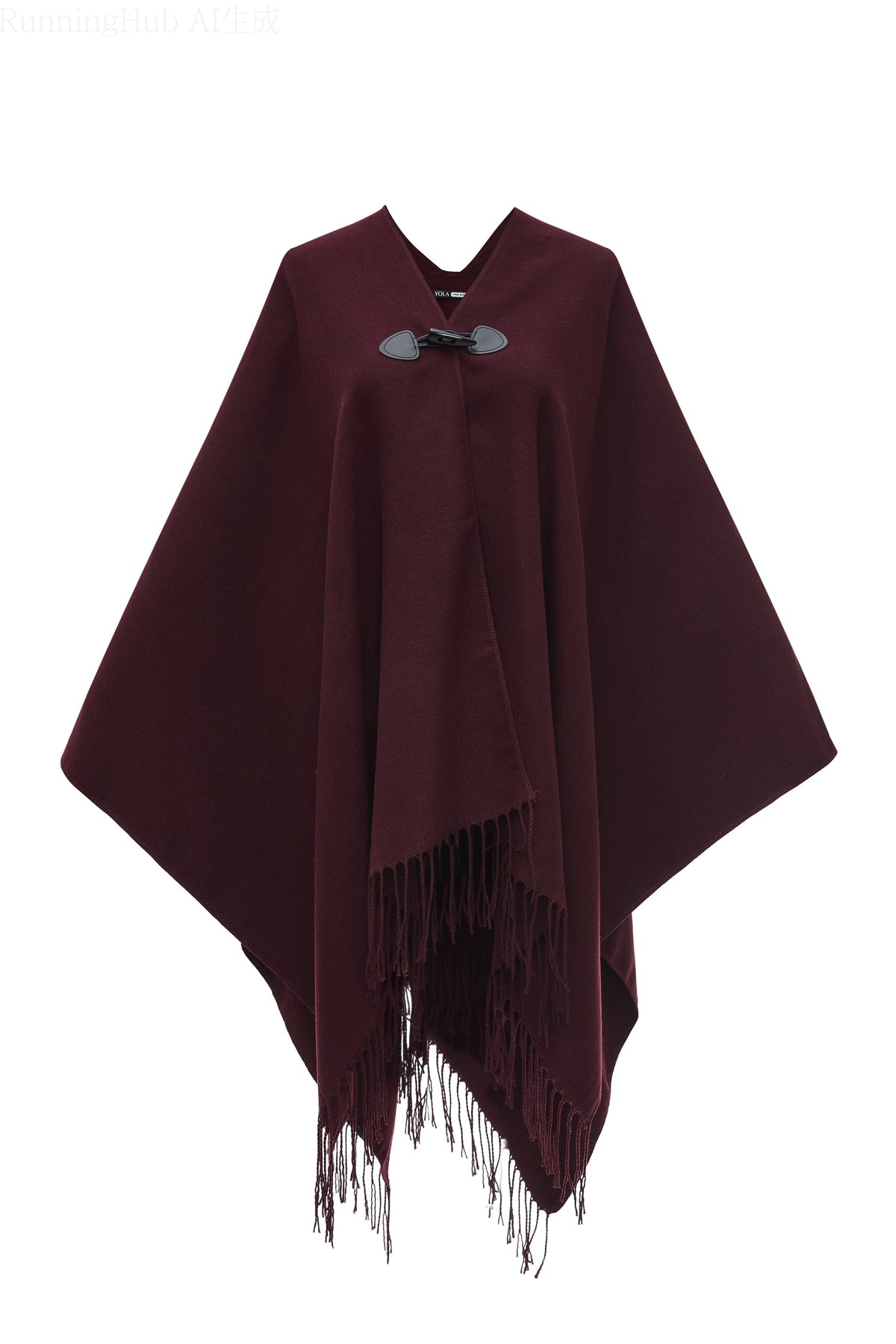 Long Poncho with Fringes