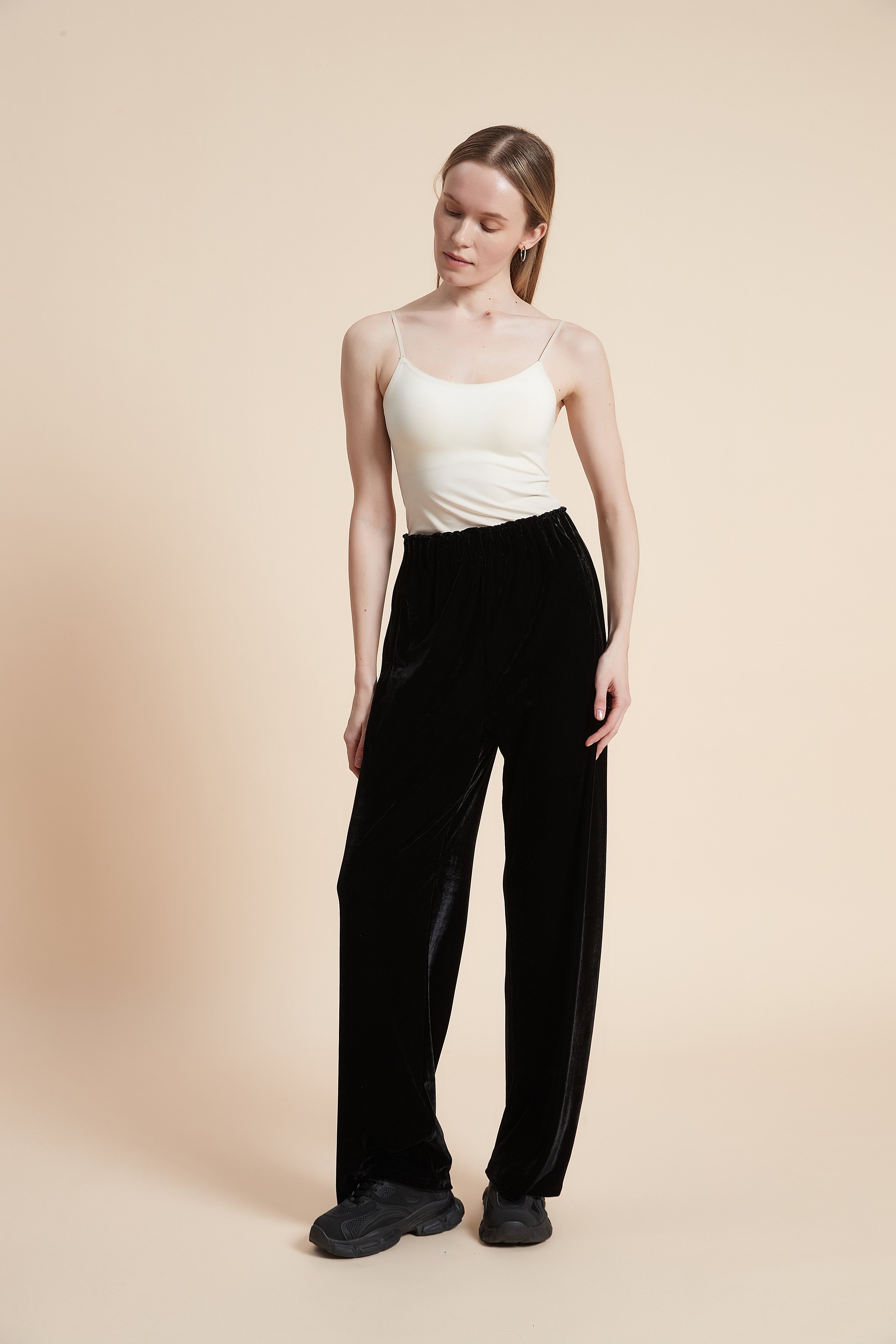 Long Plain Pant with Pockets