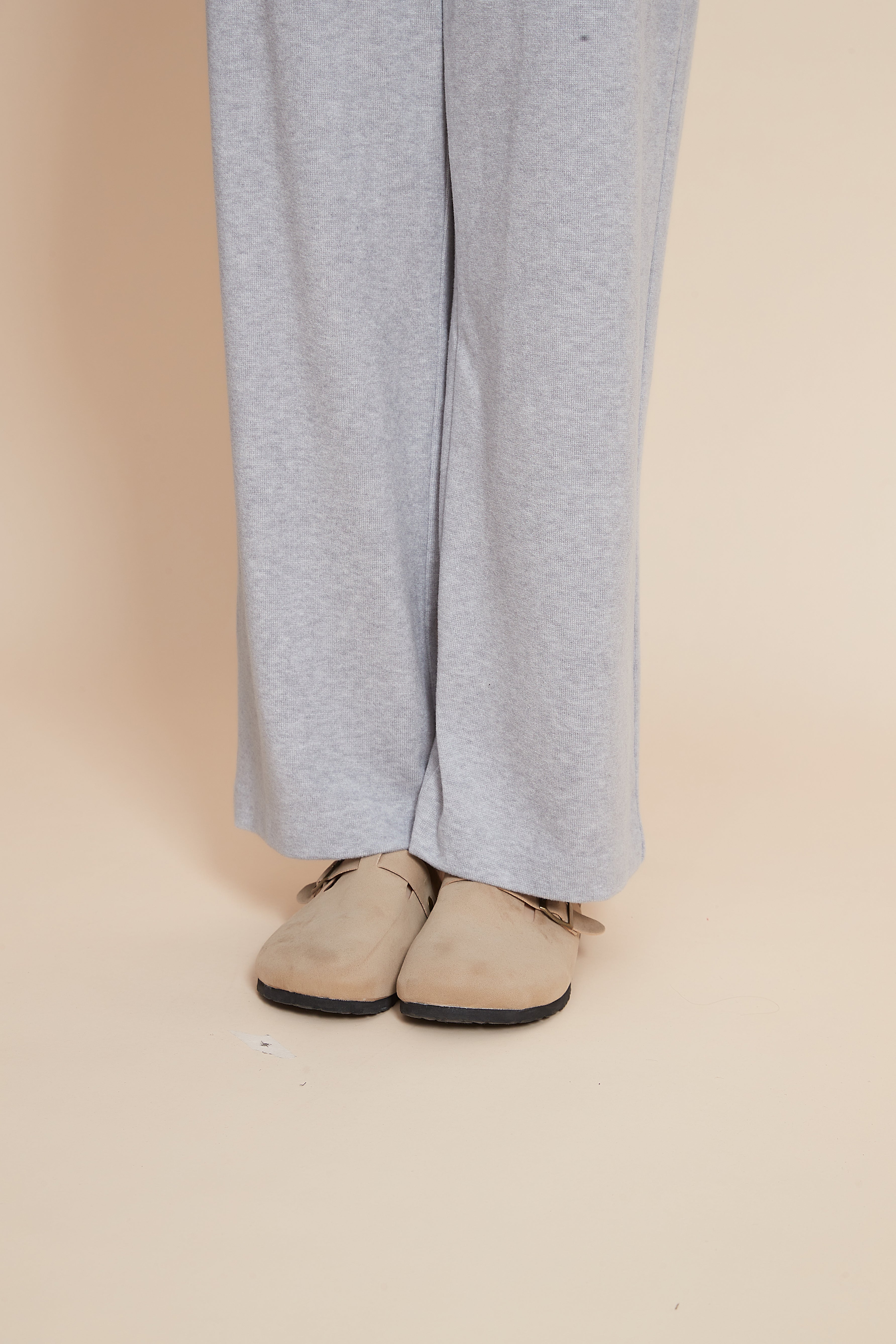 Yola Plain Wide Elastic Waist Pants