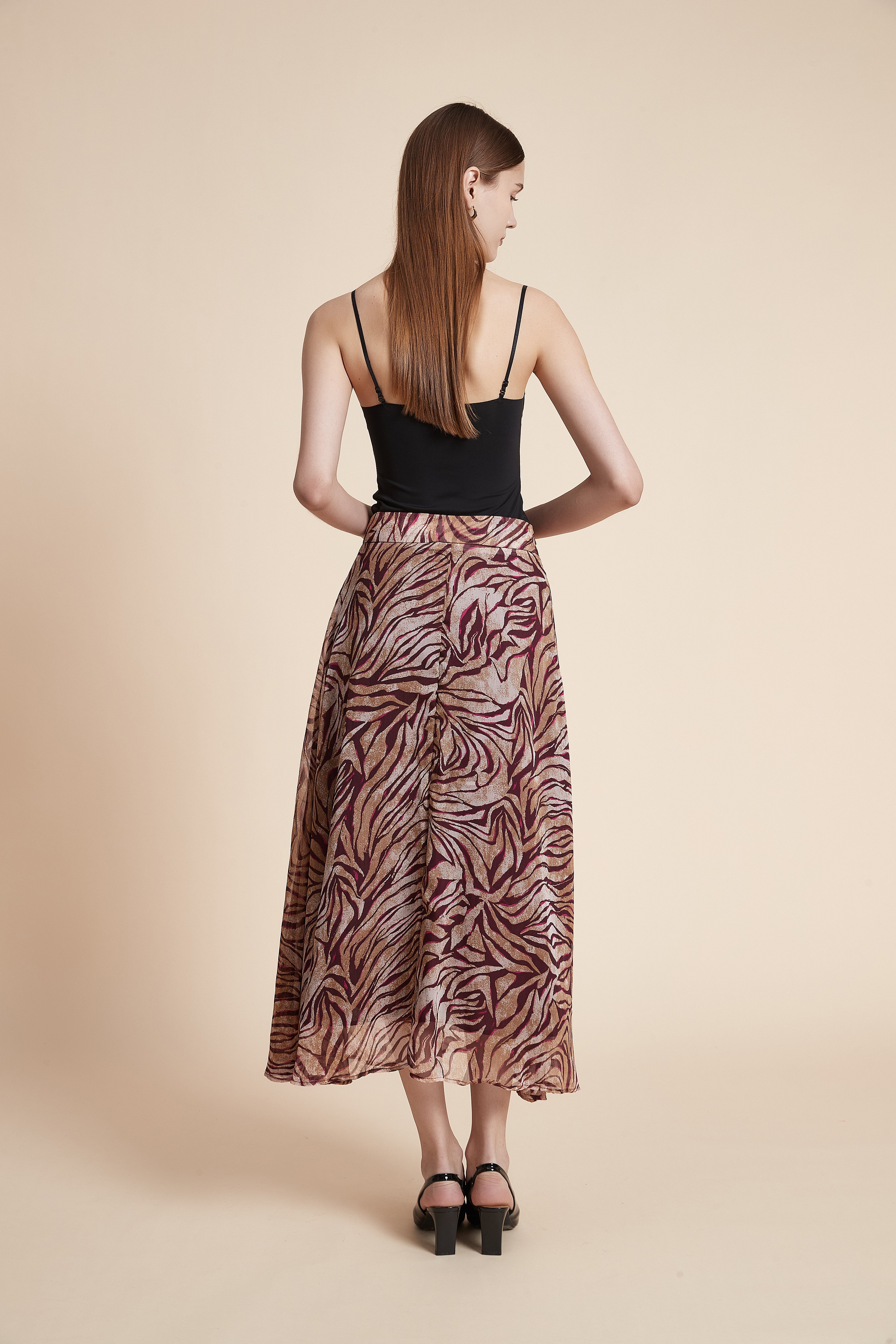 Leopard Print Midi Skirt