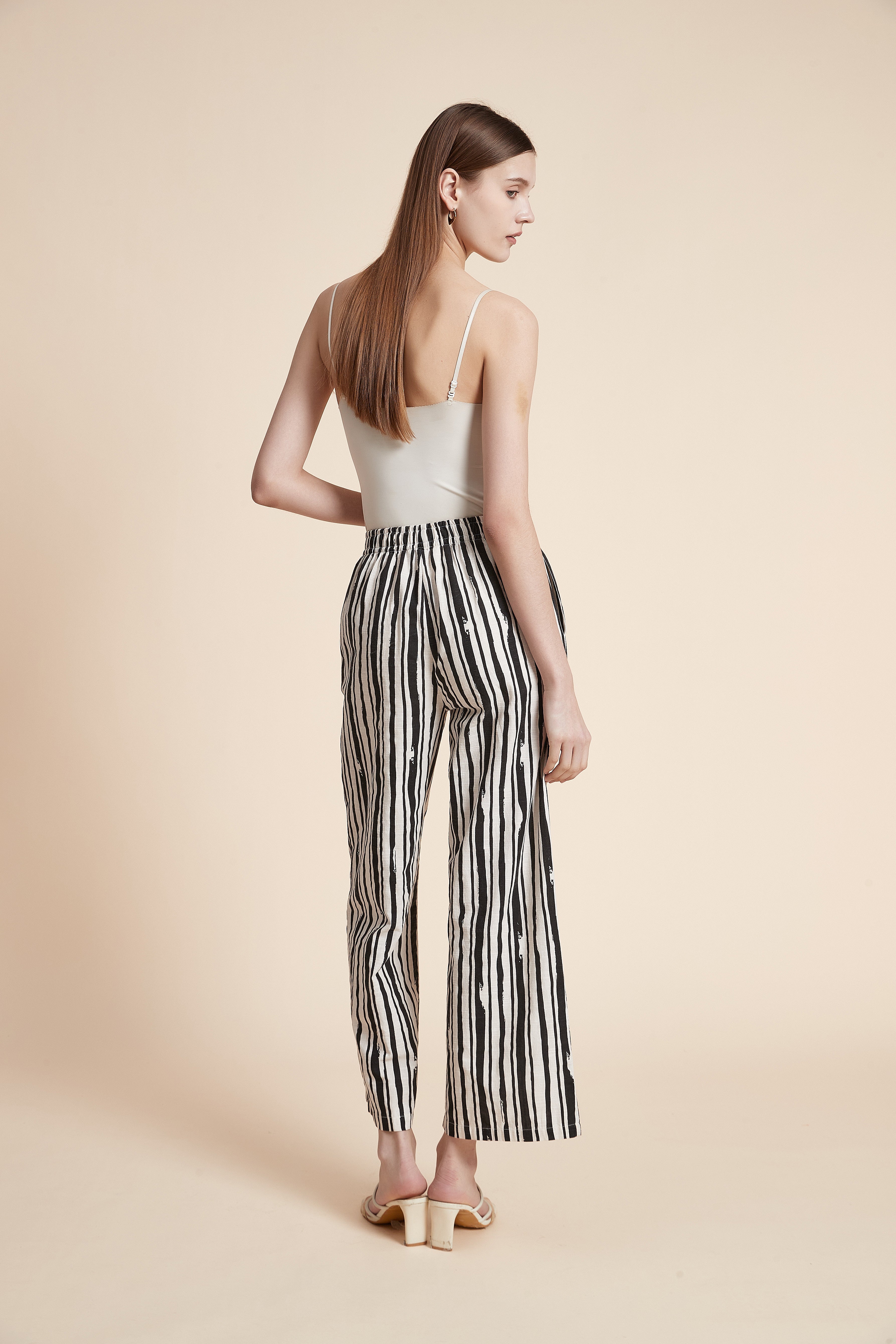 بنطلون طويل منقوش خطوط