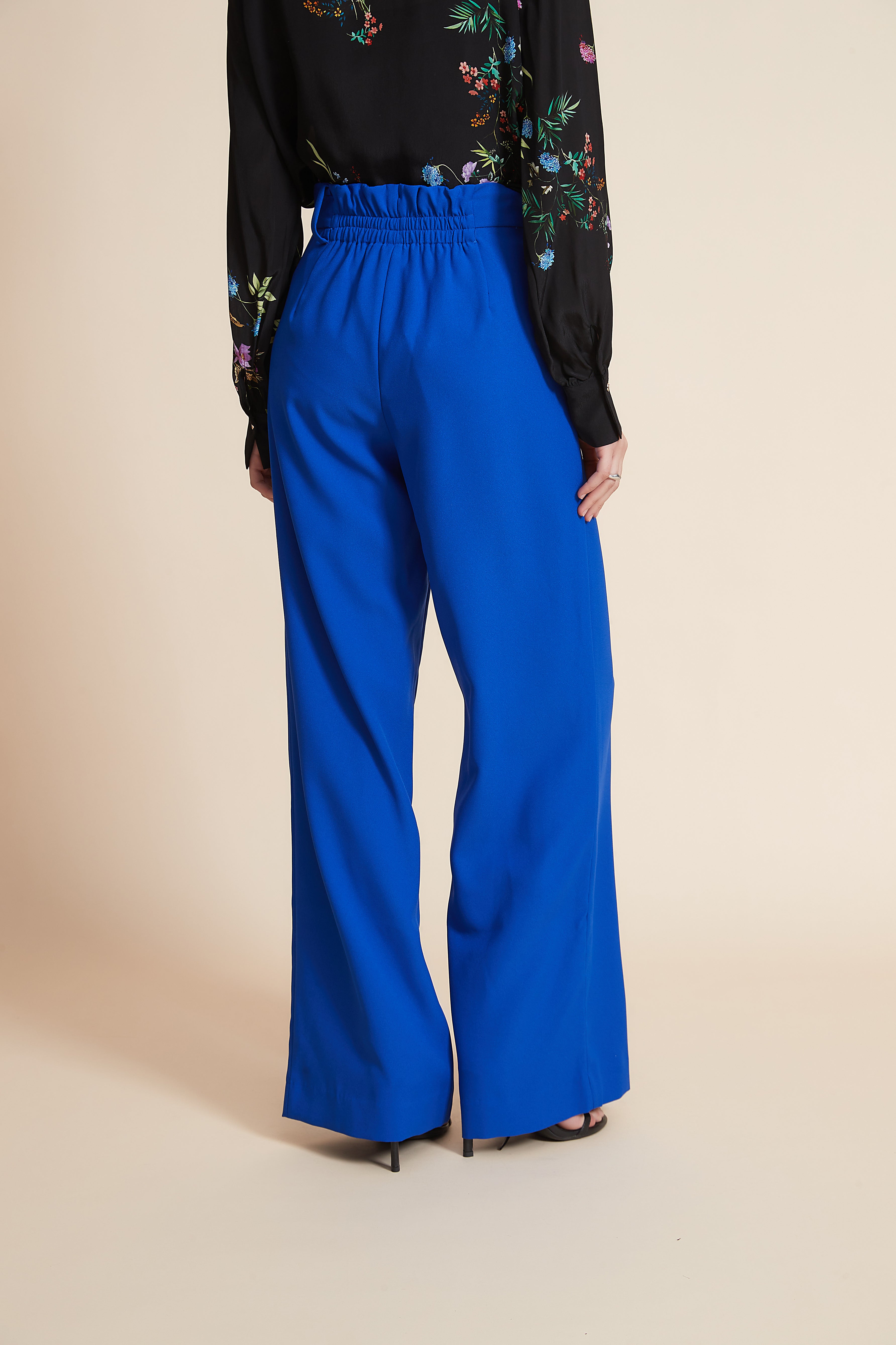 Yola Plain Wide-Leg Trousers