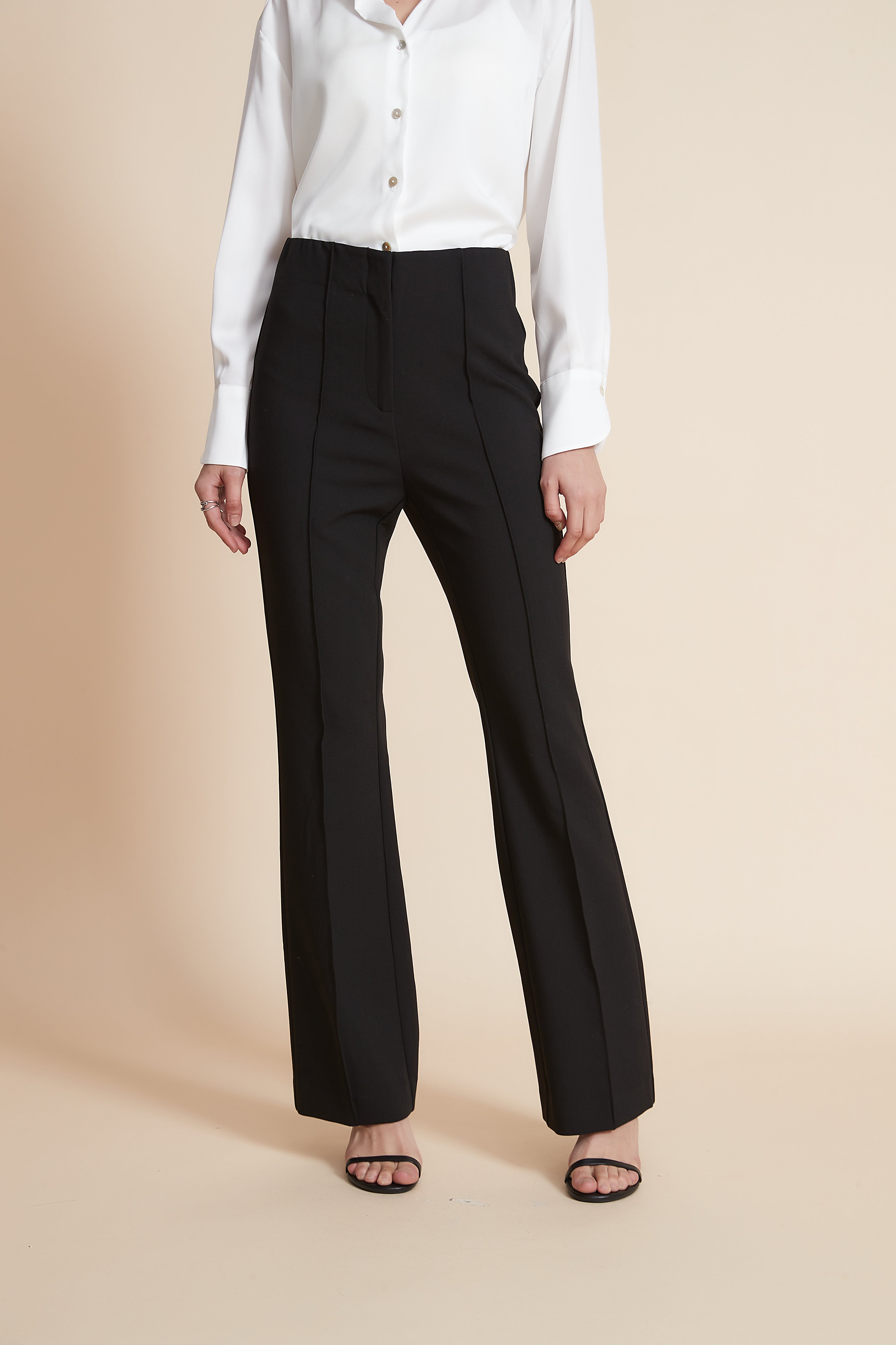 Yola Slim Fit Work Trousers with Vertical Stripes