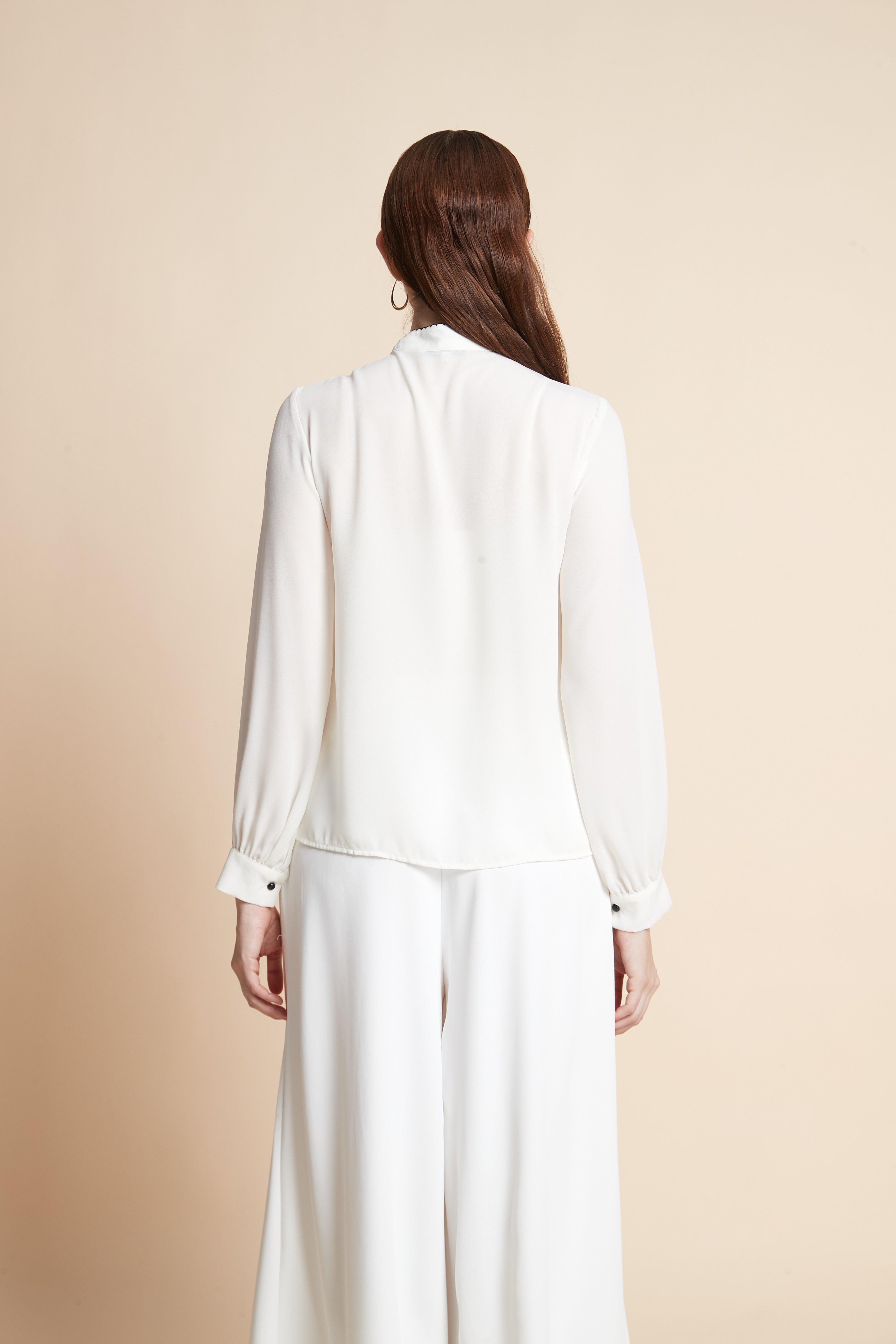 Long Sleeve Button-Front Top