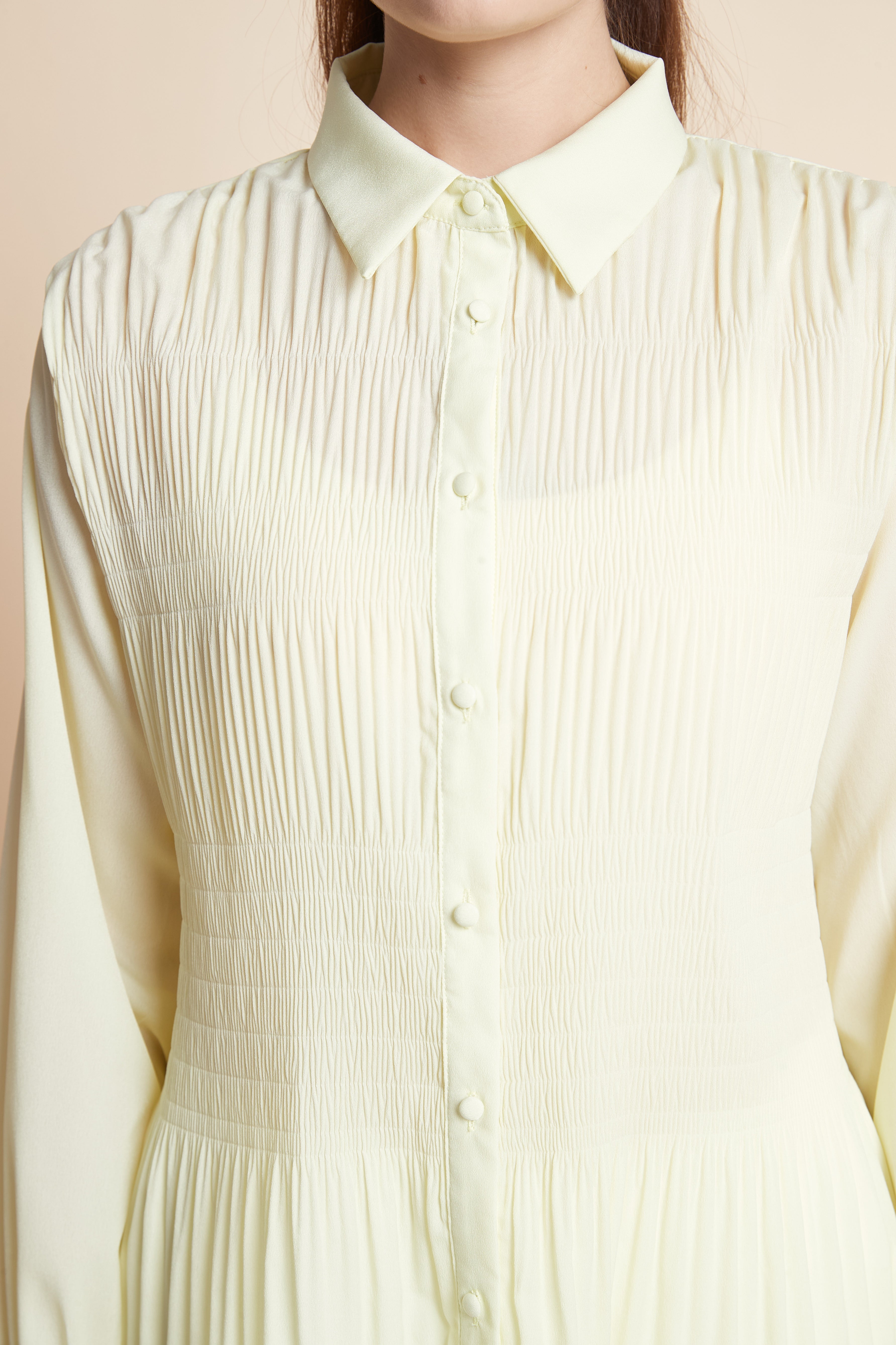 Long Sleeve Ruffled Hem Shirt