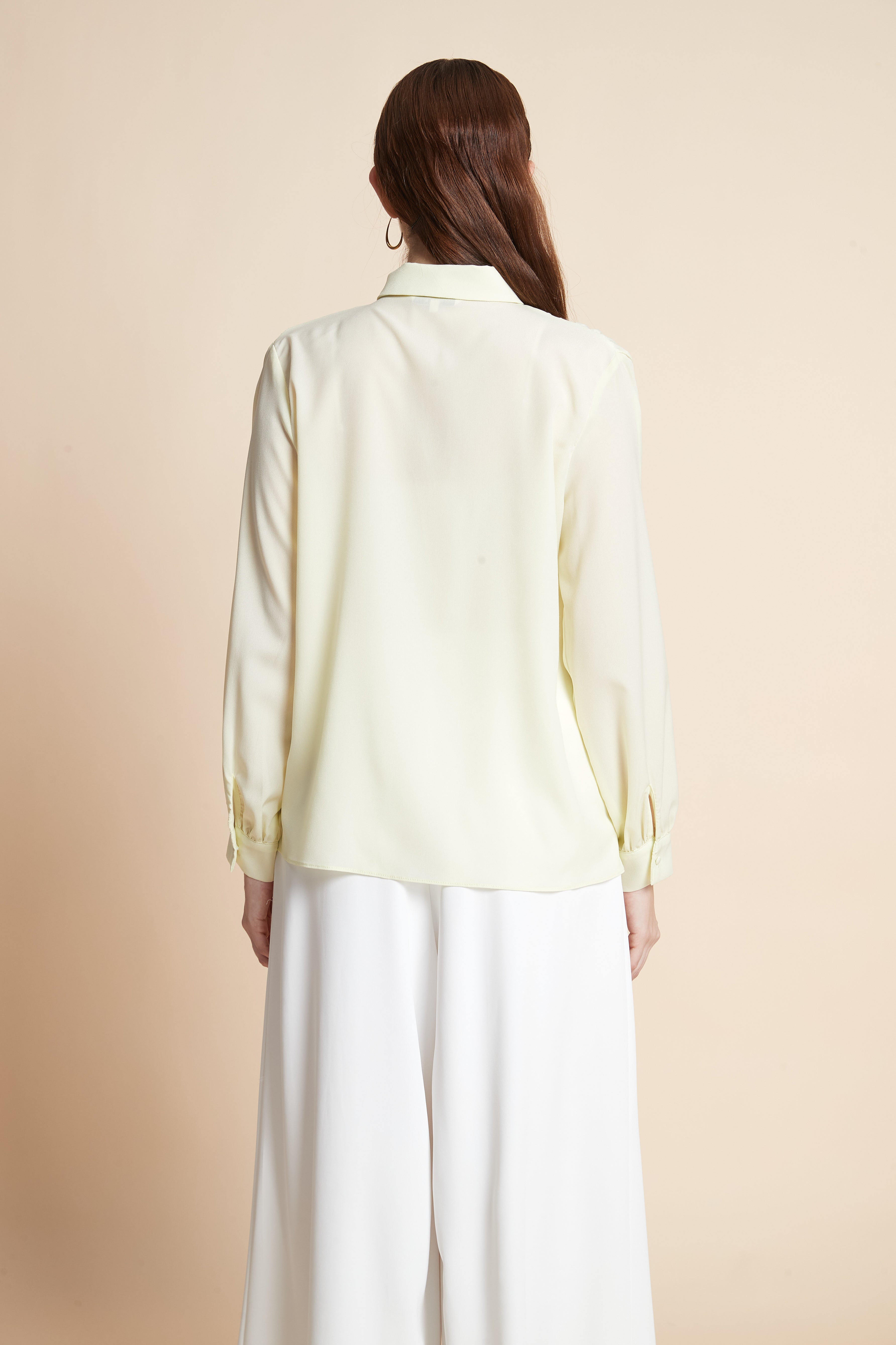 Long Sleeve Ruffled Hem Shirt