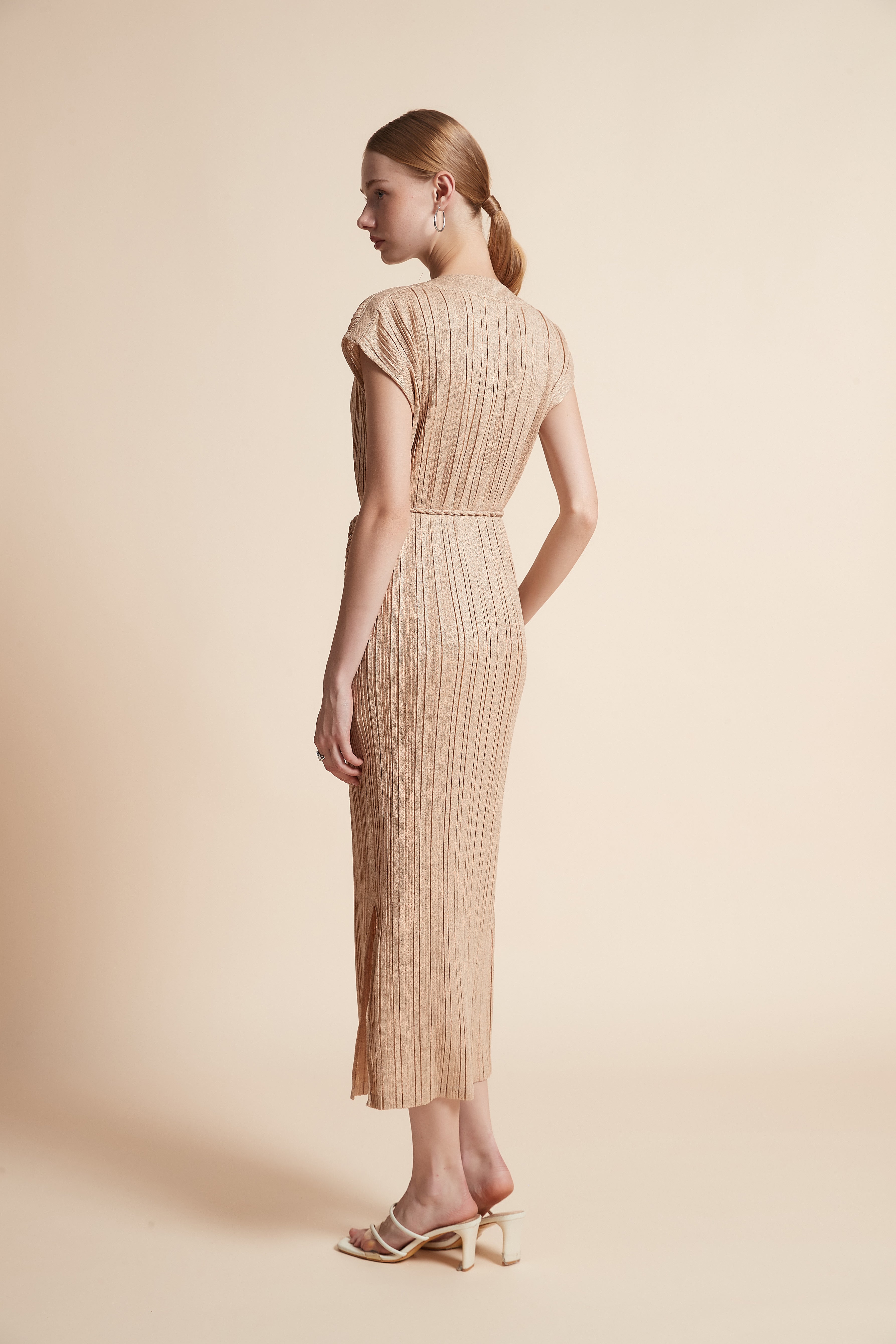 Midi Ribbed Sleeveless Dress
