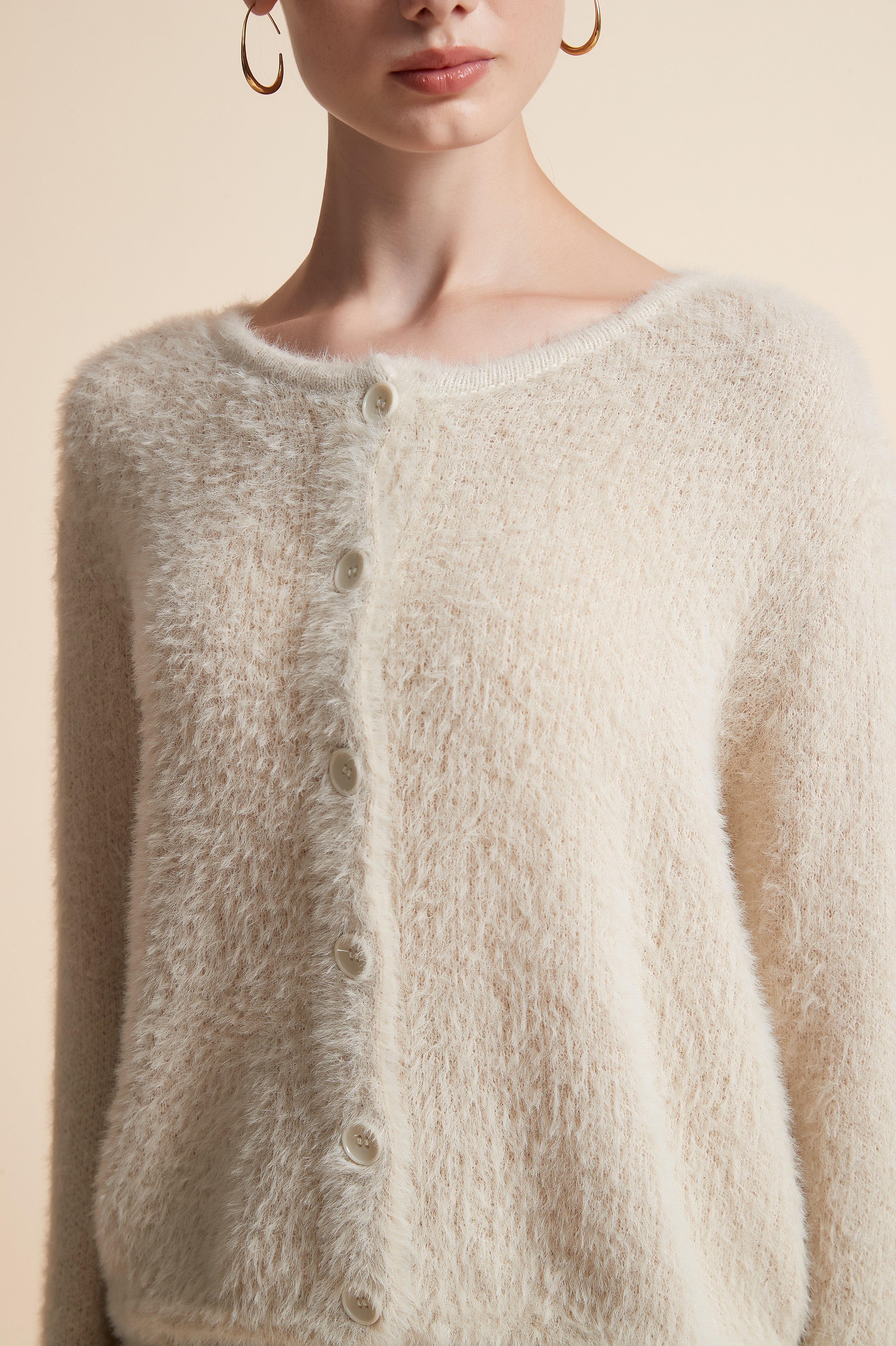 Solid Fur Cardigan