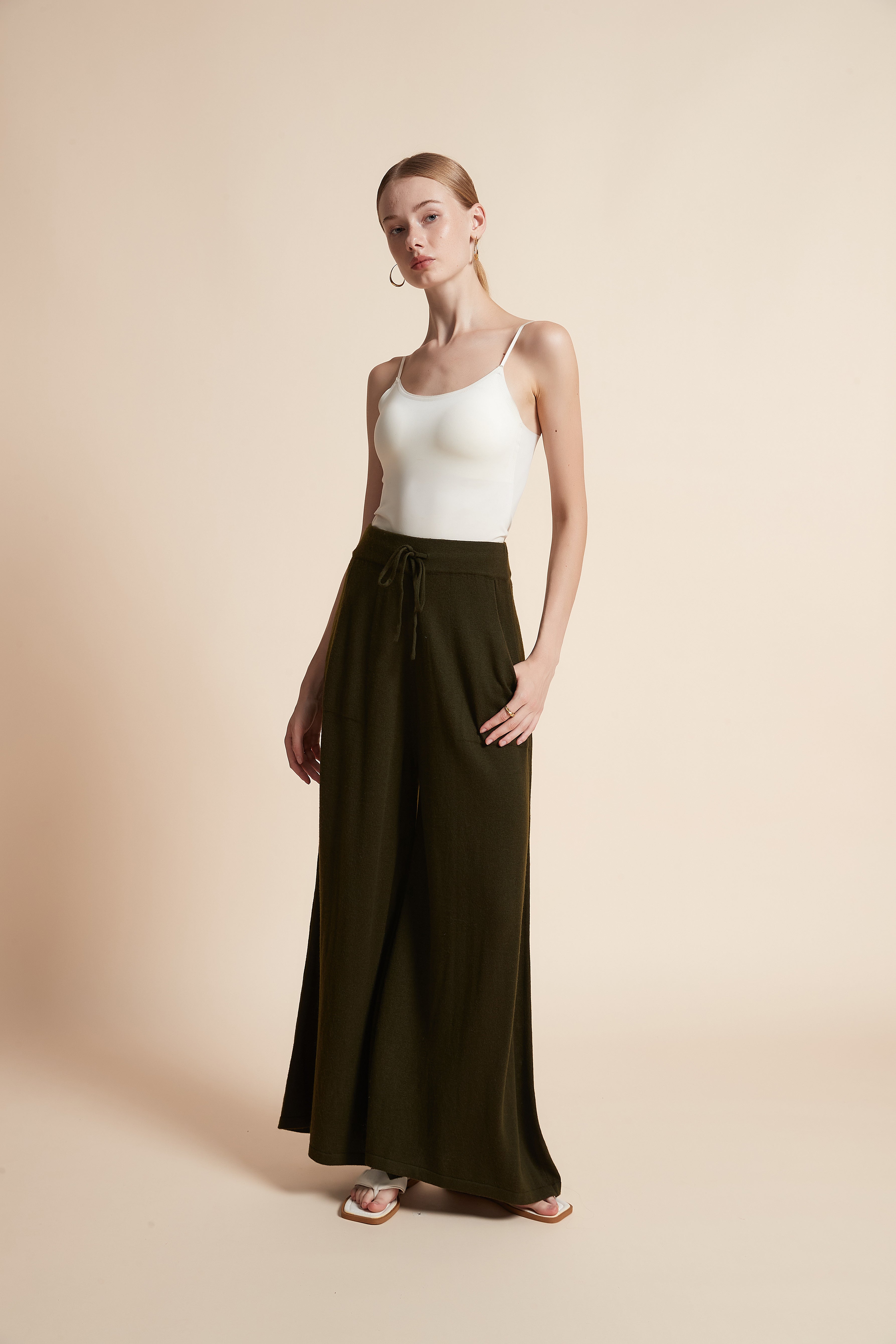 Wide-Leg Pants with Pockets