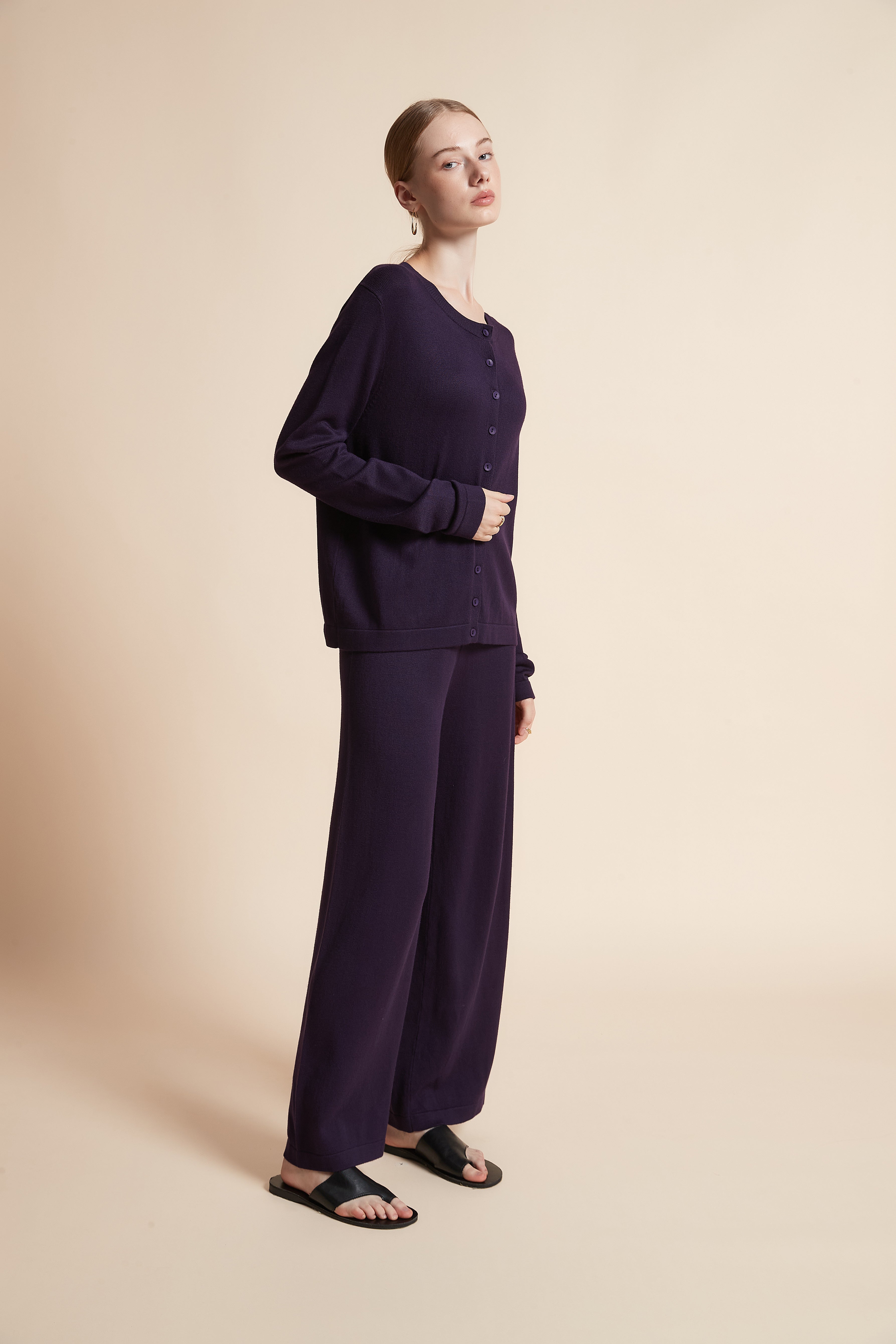 Solid Long-Sleeve Cardigan