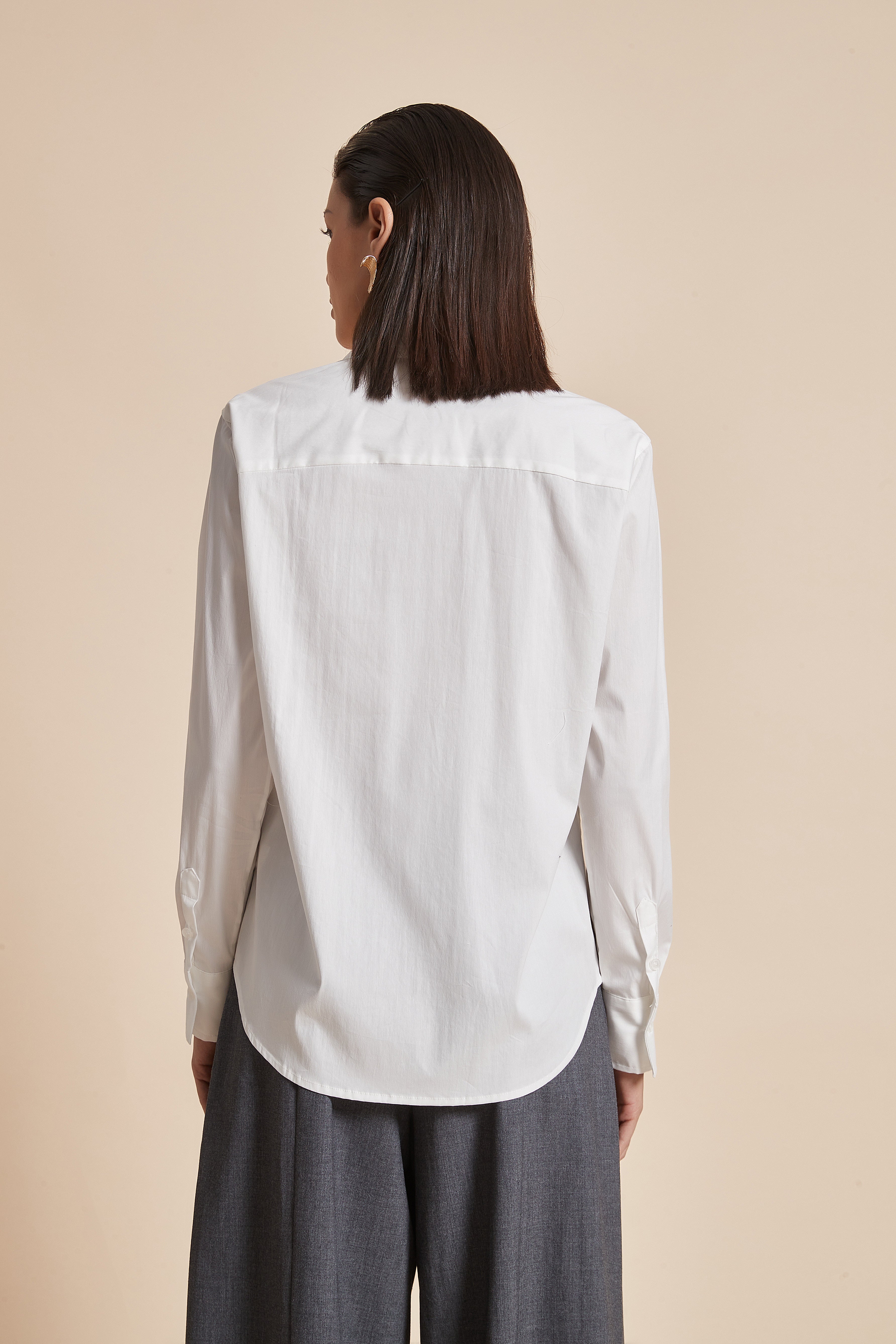 Yola Blouse with Long Sleeves and Front Buttons