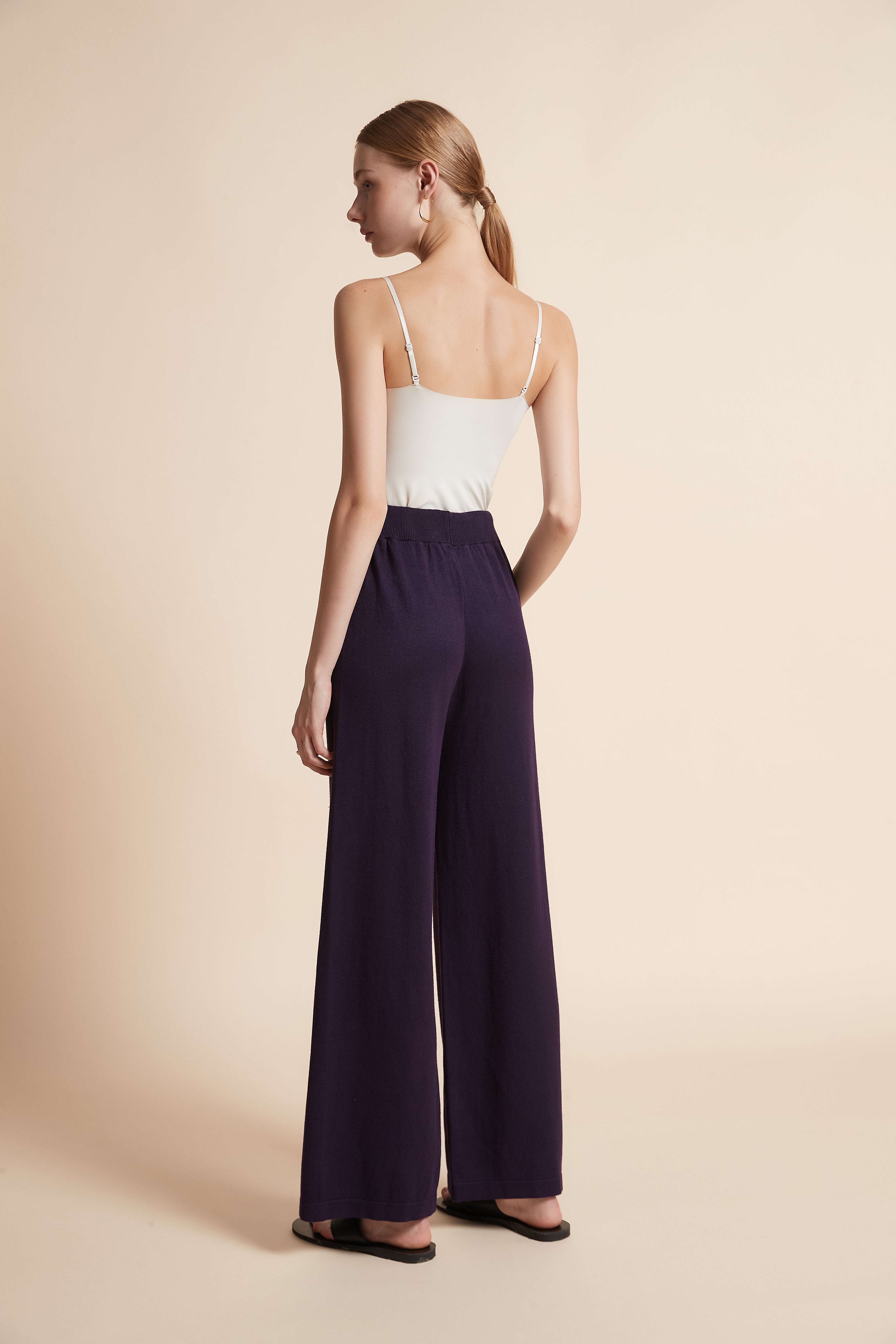 Wide-Leg Drawstring Pants