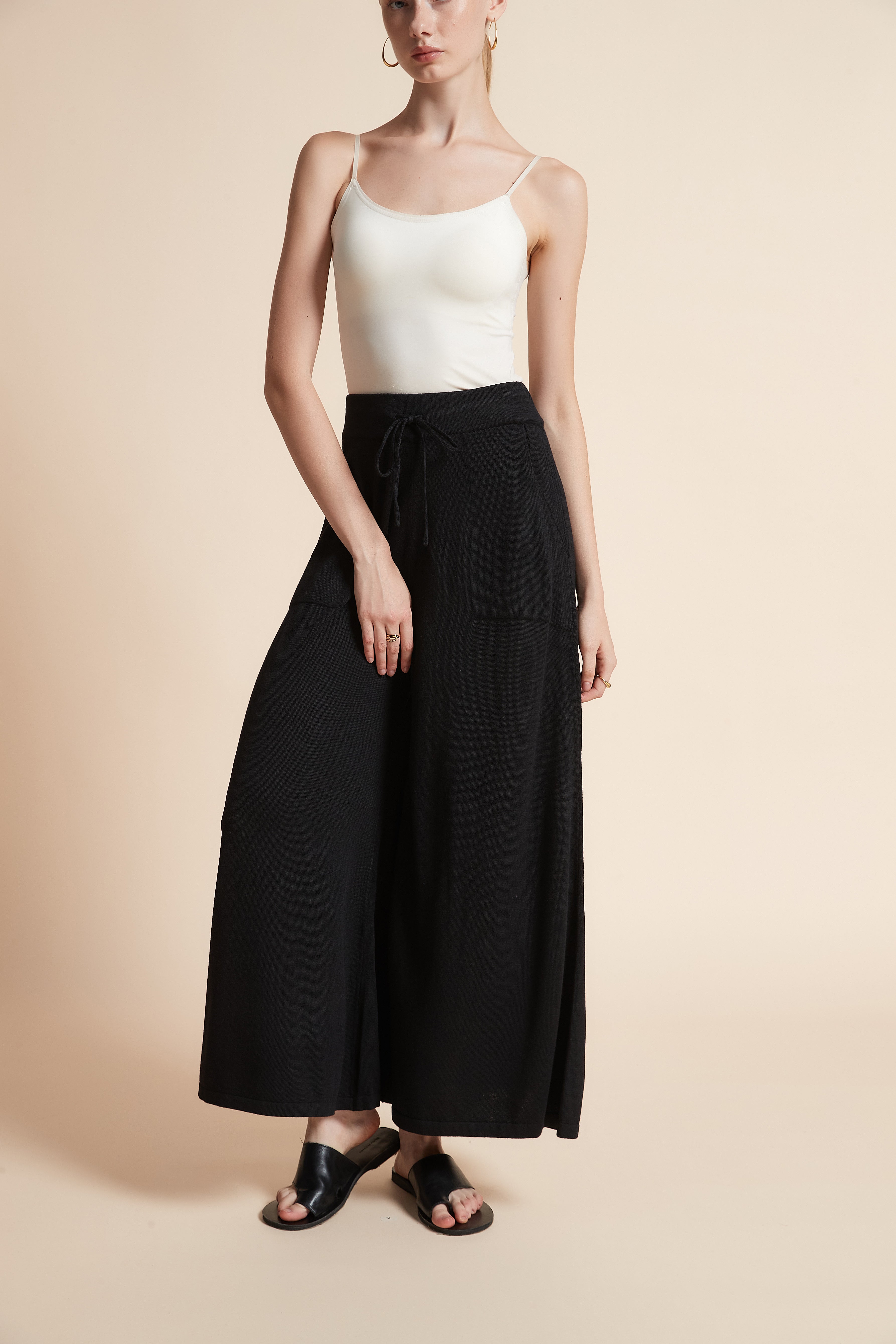Wide-Leg Pants with Pockets