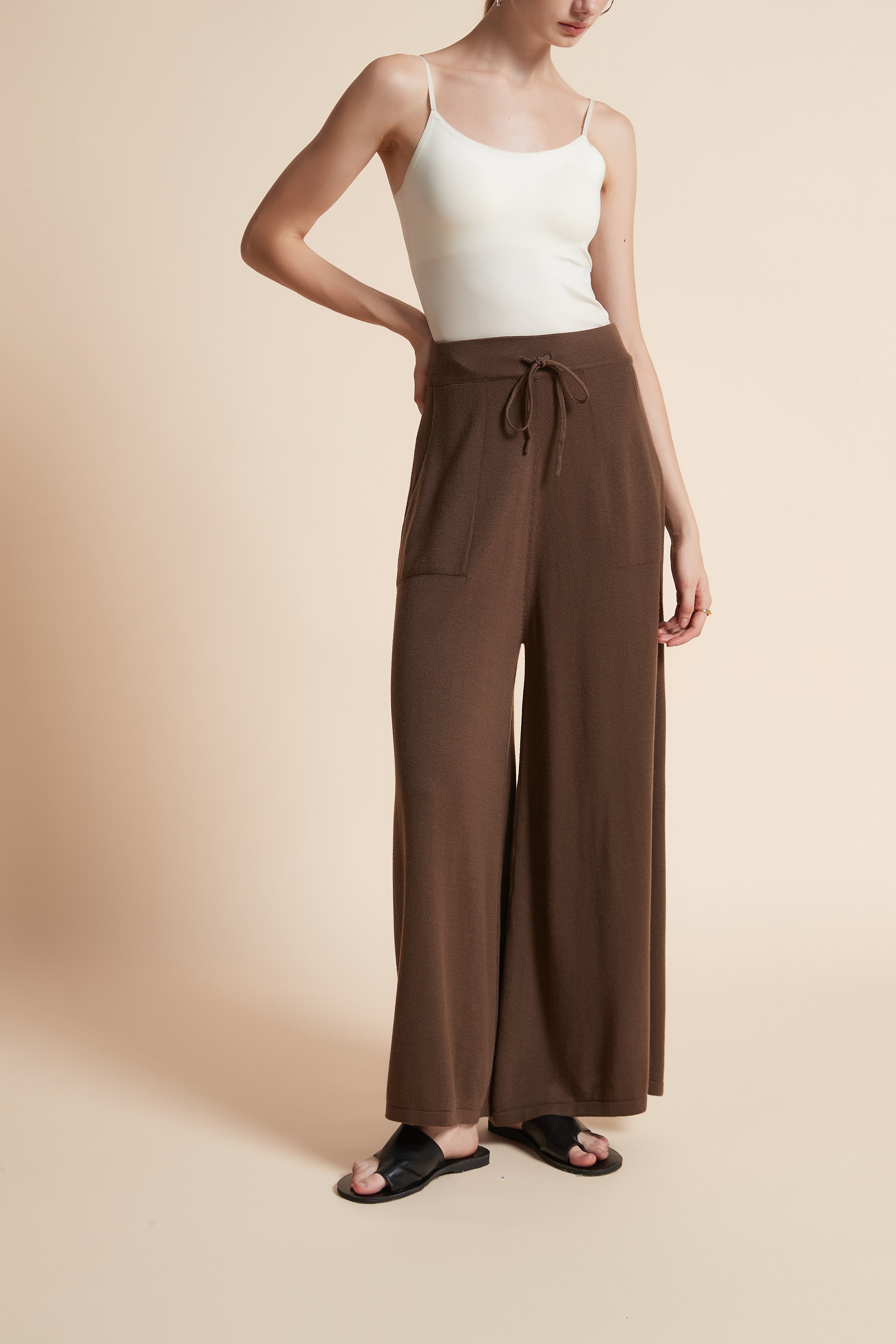 Wide-Leg Pants with Pockets