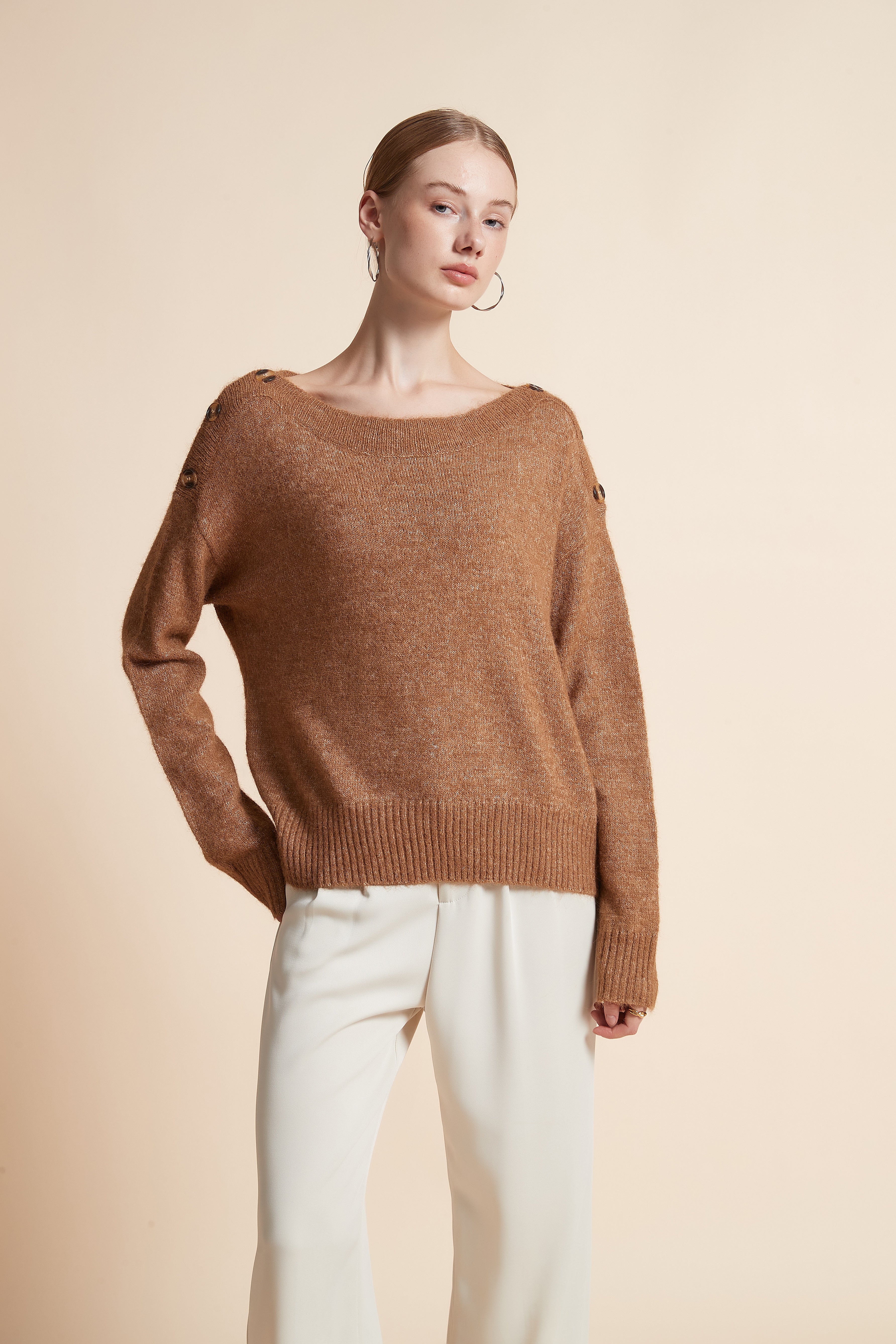 Oversized Solid Long-Sleeve Jacket