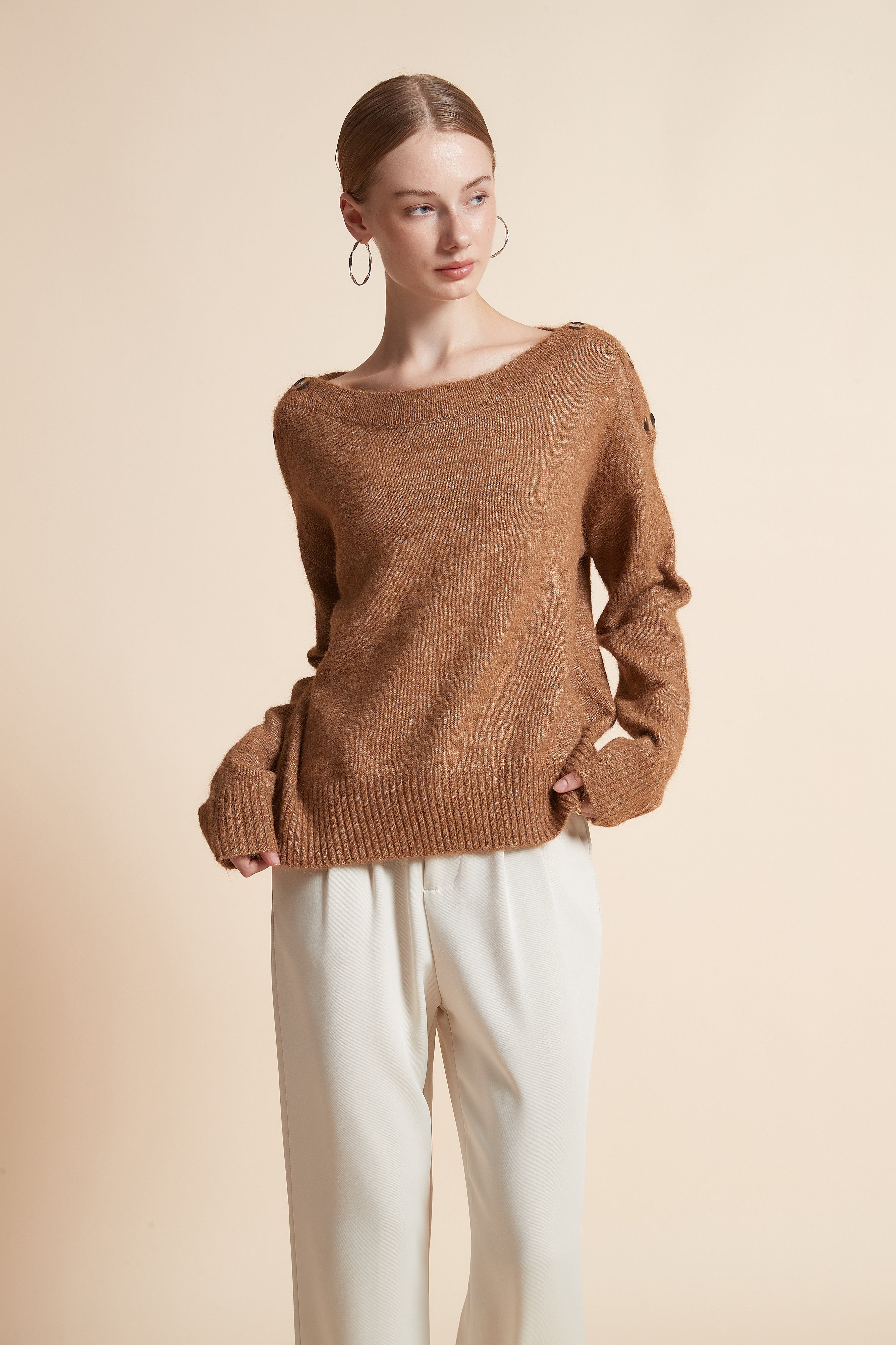 Oversized Solid Long-Sleeve Jacket