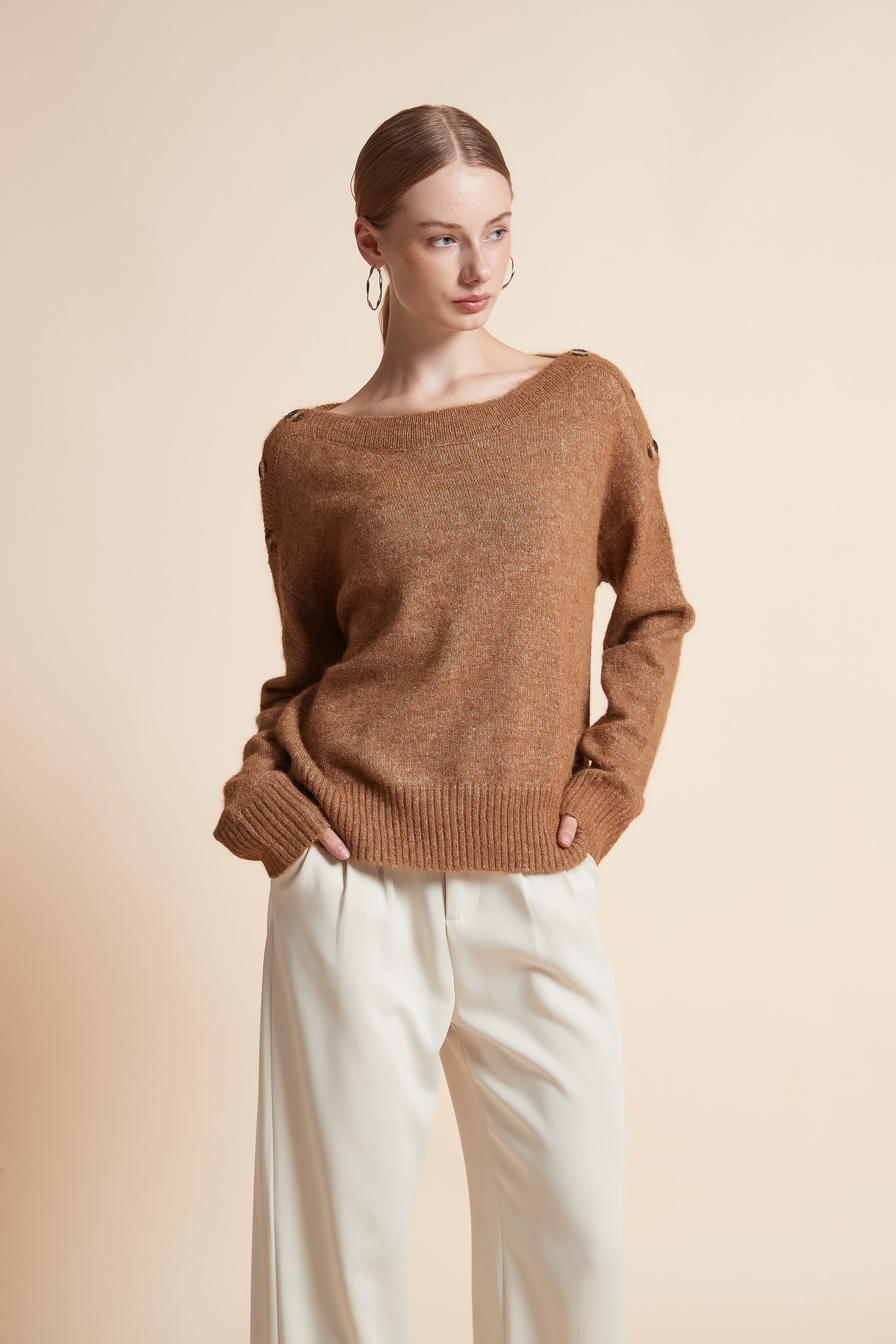 Oversized Solid Long-Sleeve Jacket