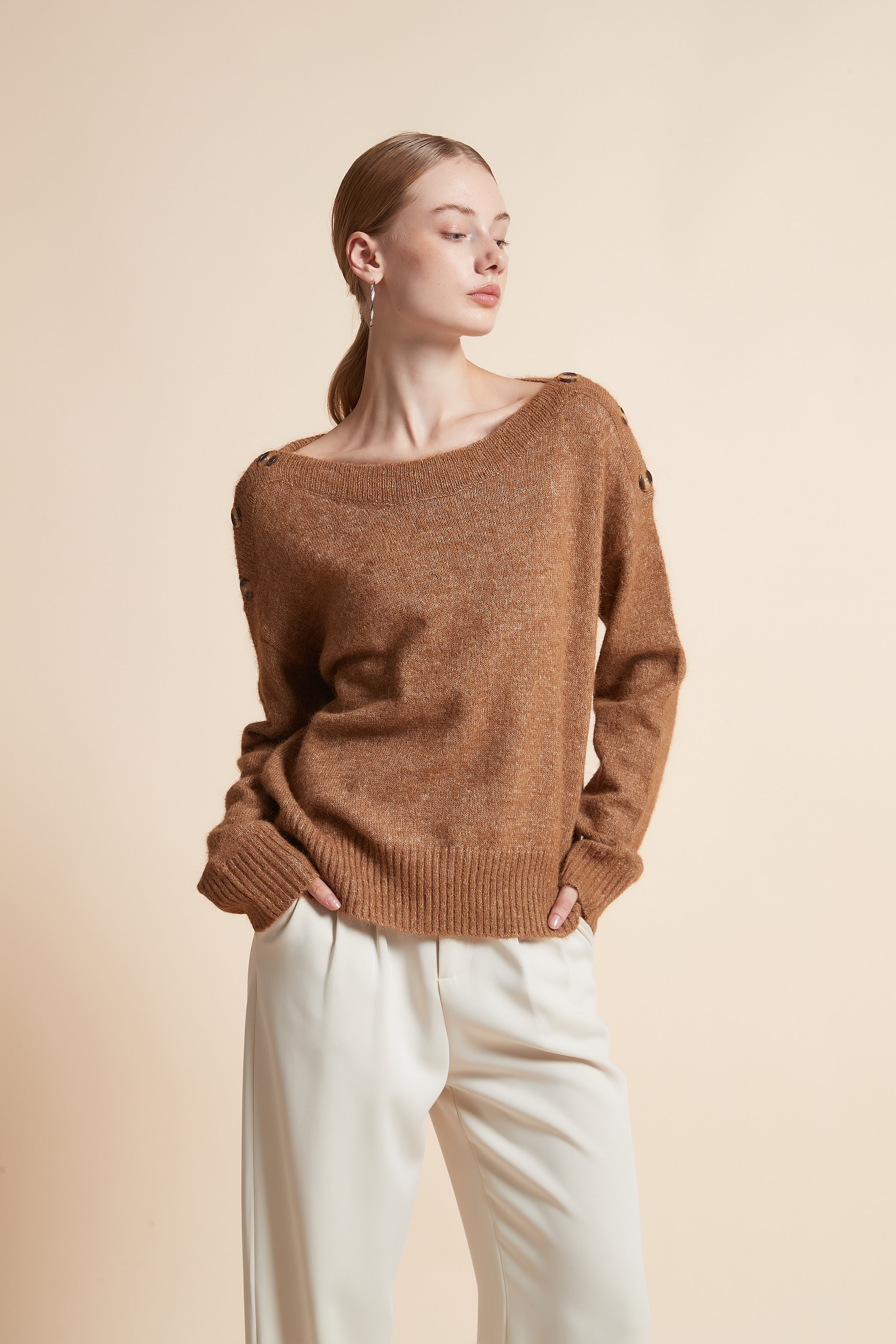 Oversized Solid Long-Sleeve Jacket