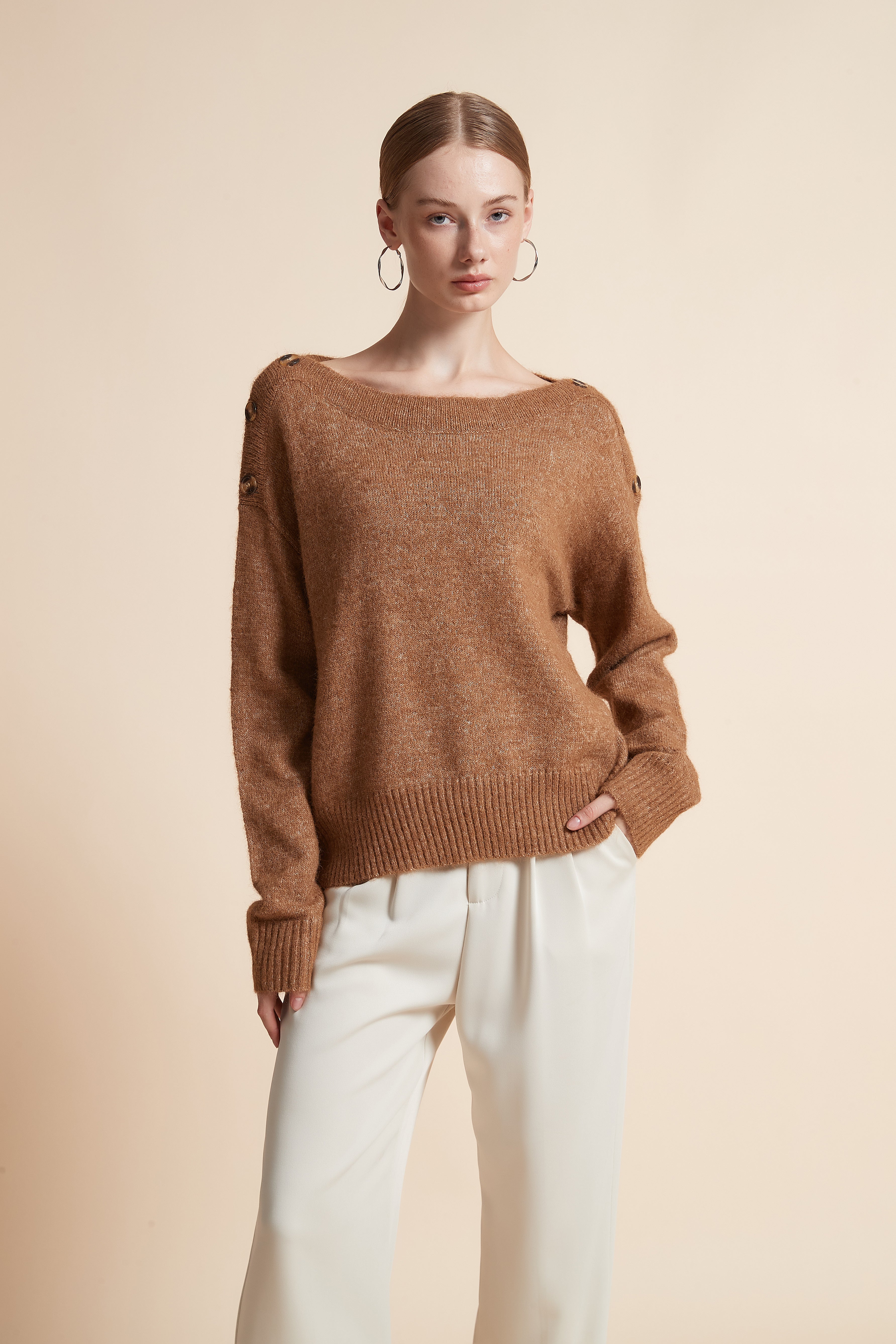 Oversized Solid Long-Sleeve Jacket