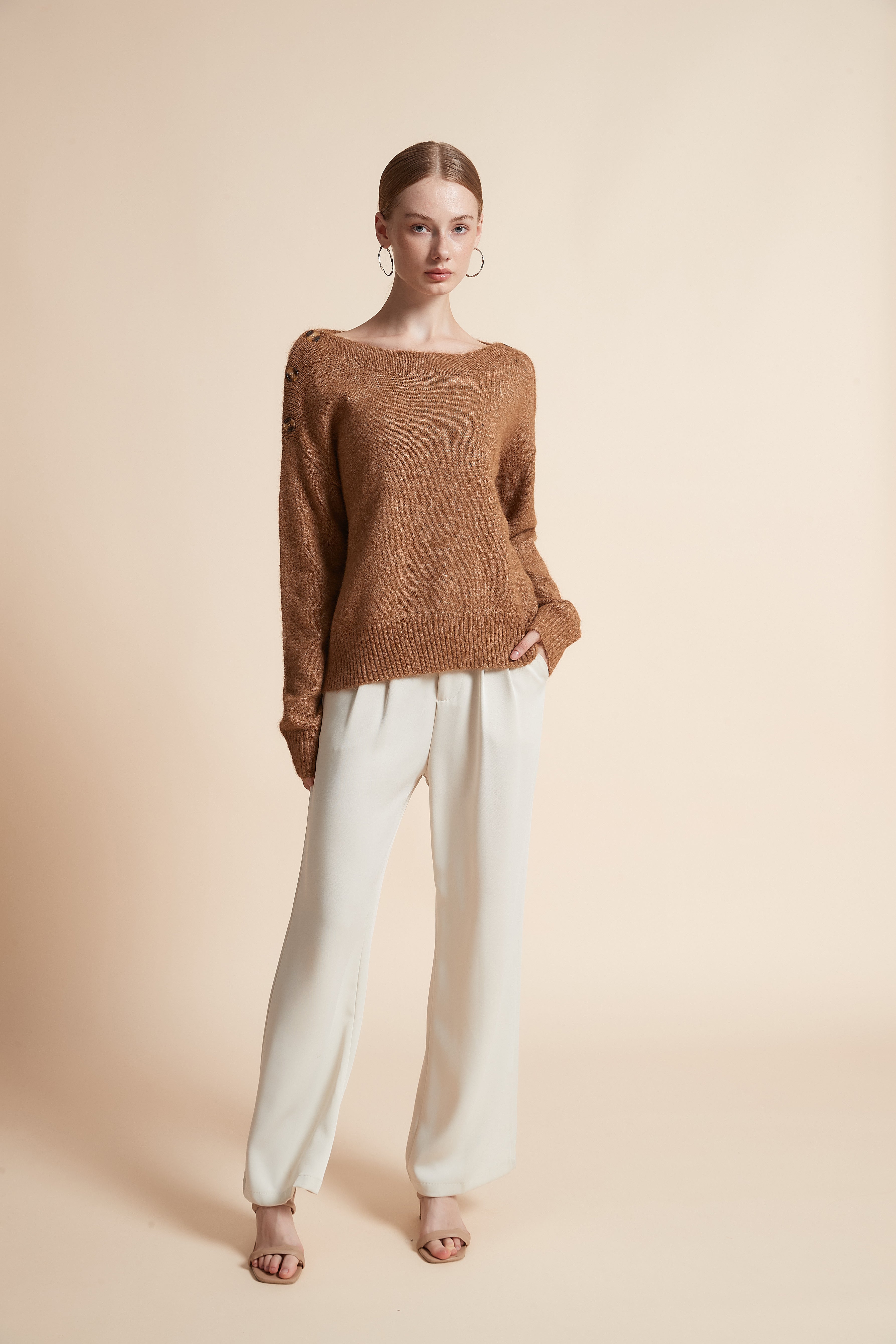 Oversized Solid Long-Sleeve Jacket