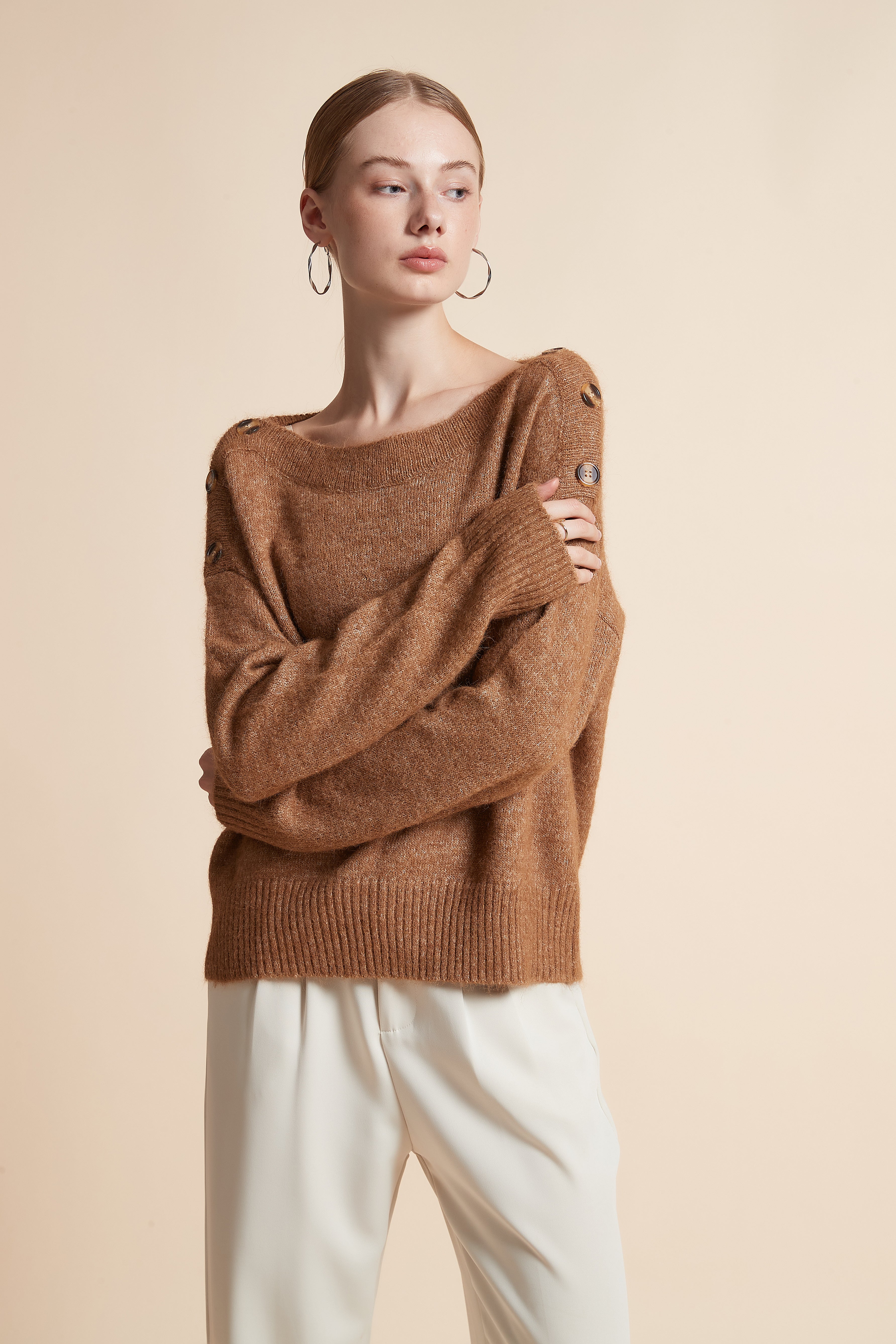 Oversized Solid Long-Sleeve Jacket