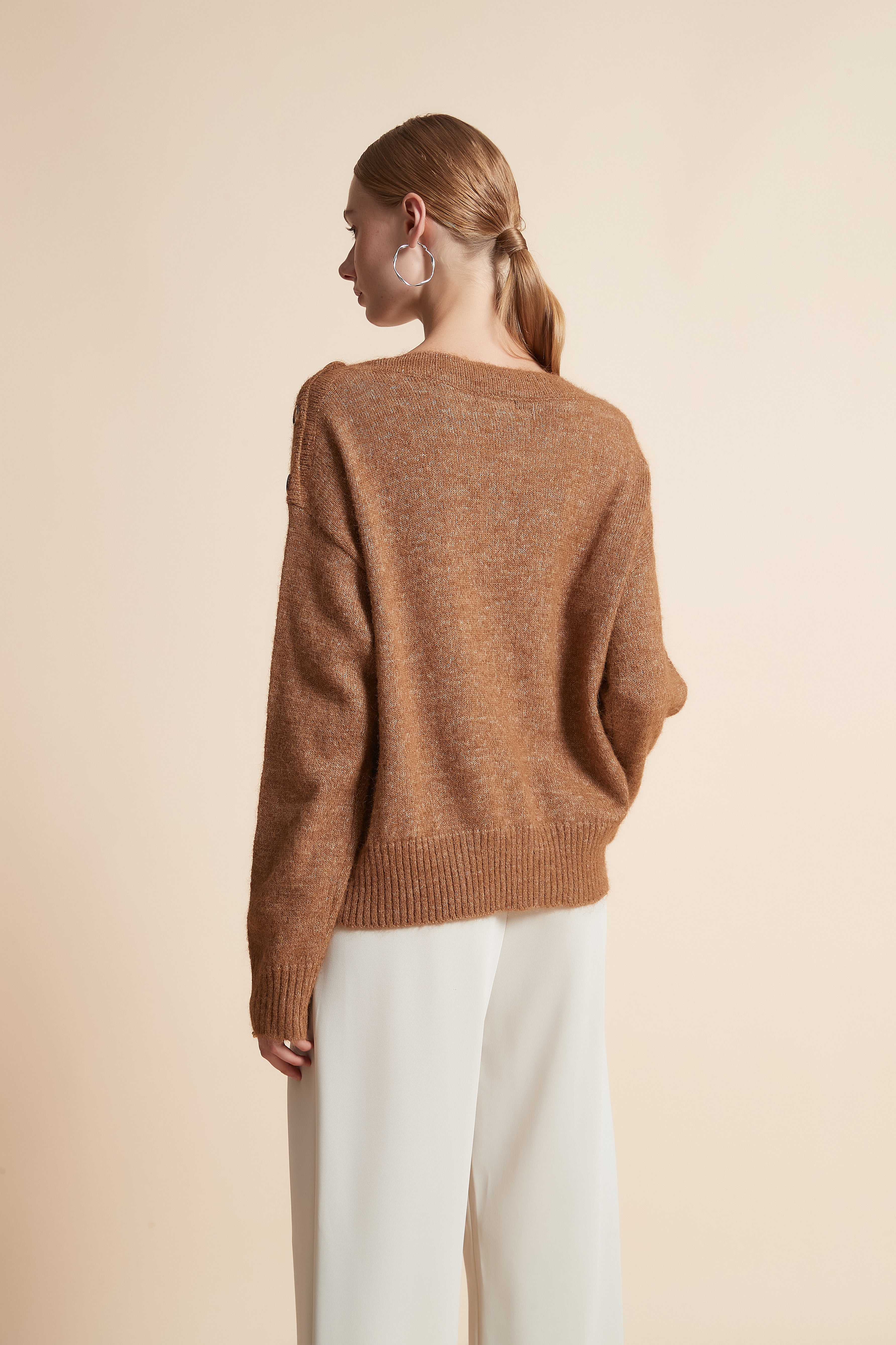 Oversized Solid Long-Sleeve Jacket