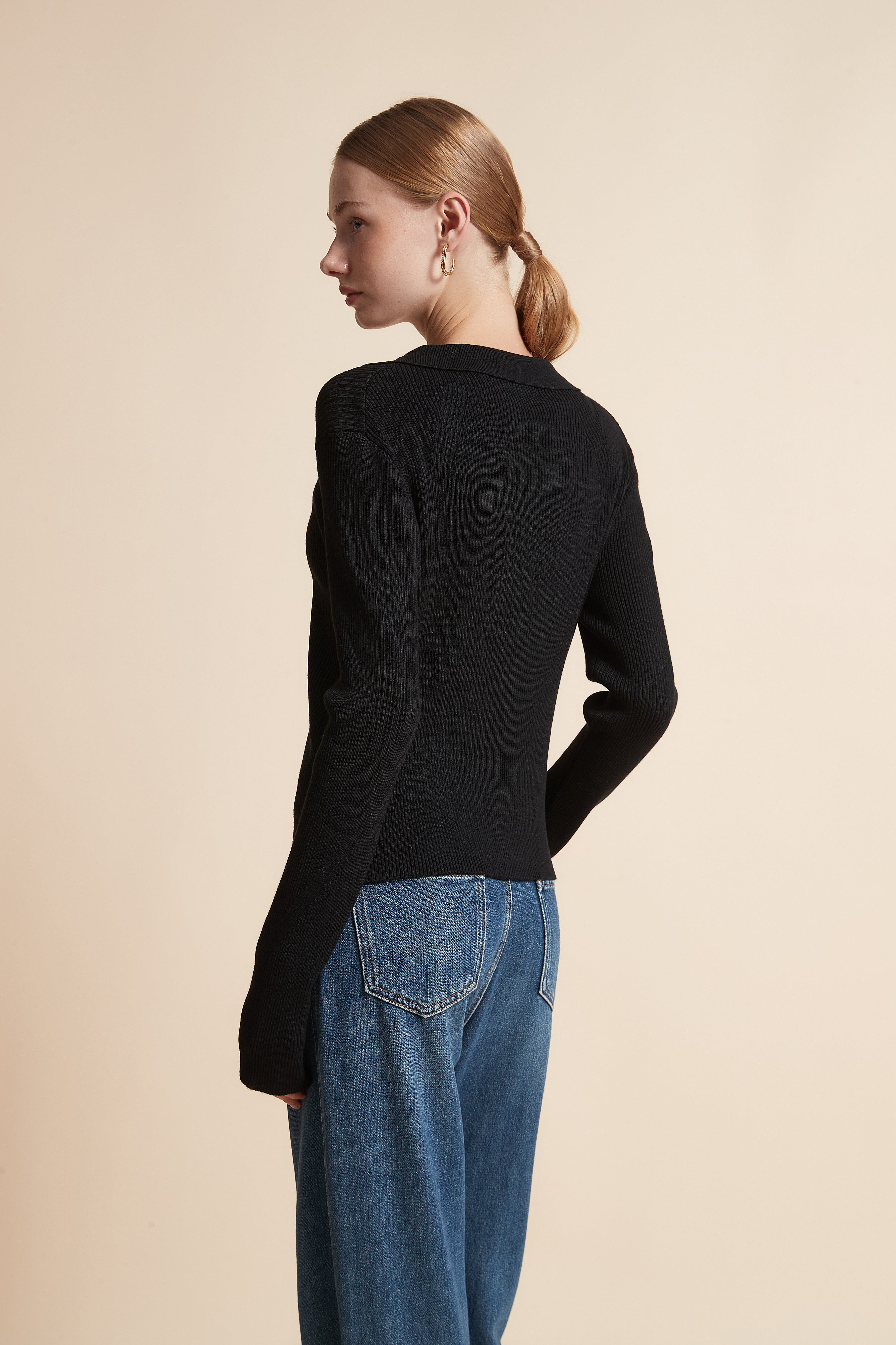 Solid Long-Sleeve Cardigan