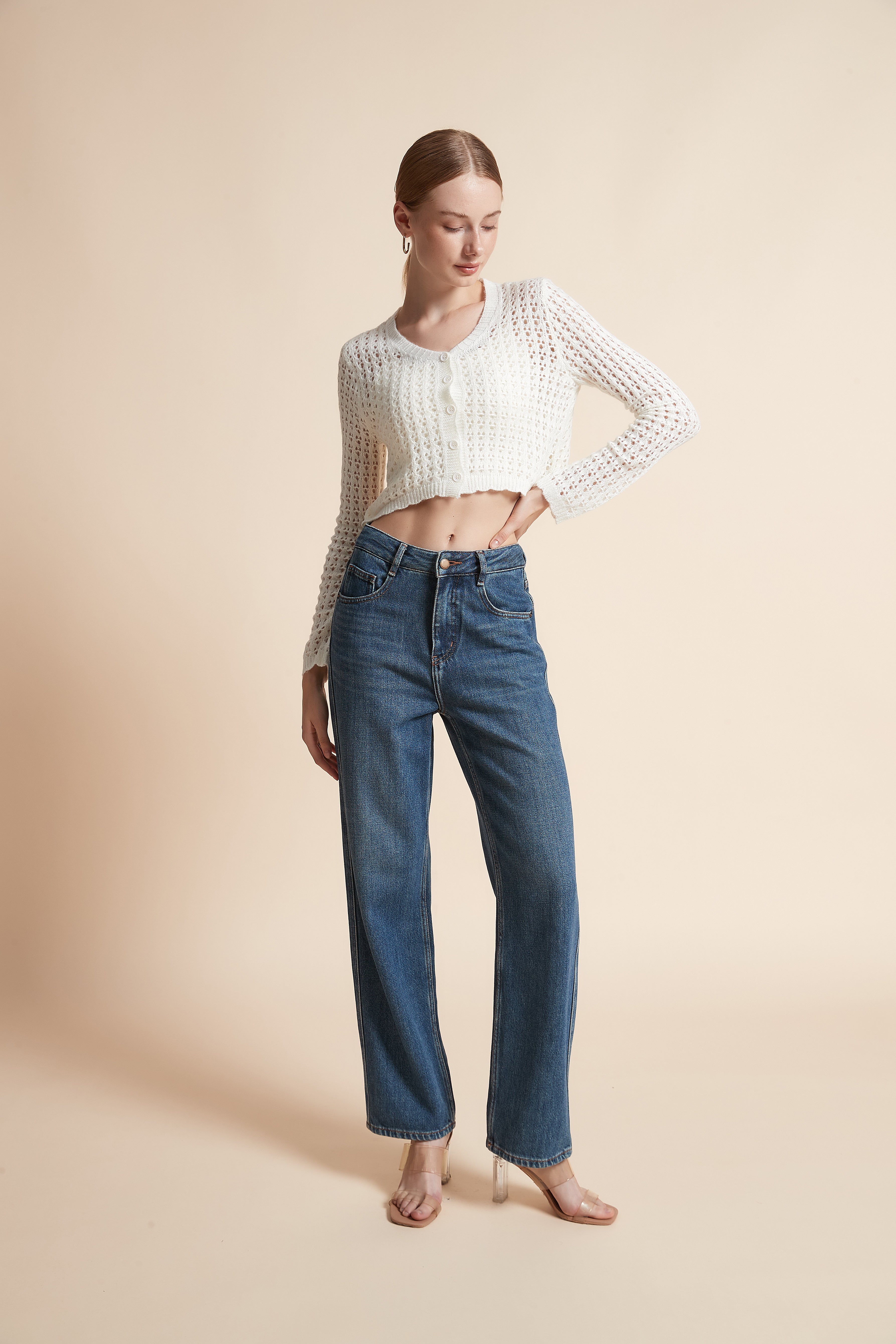 Short Long-Sleeve Cardigan
