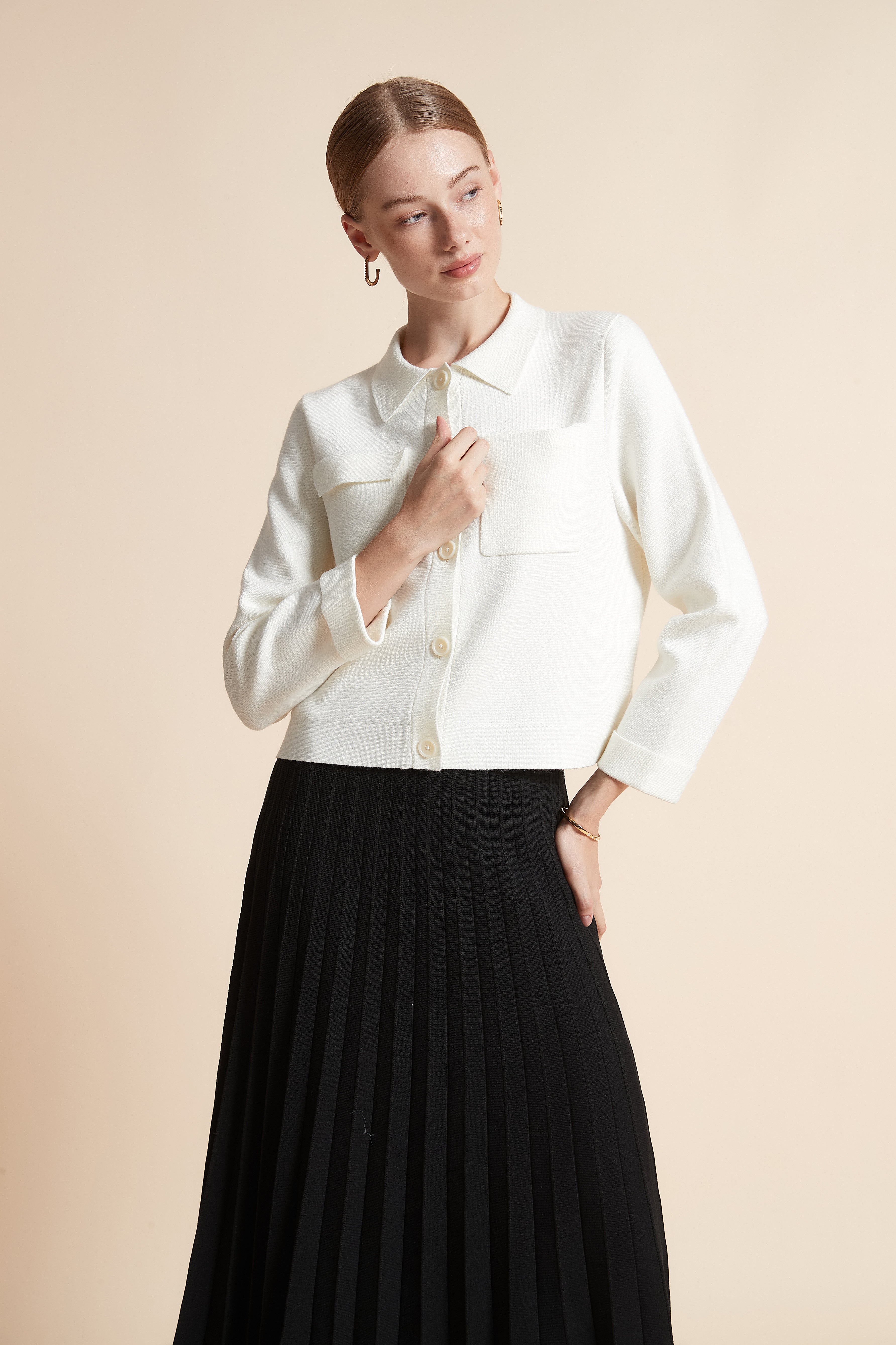 Short Jacket with Pockets