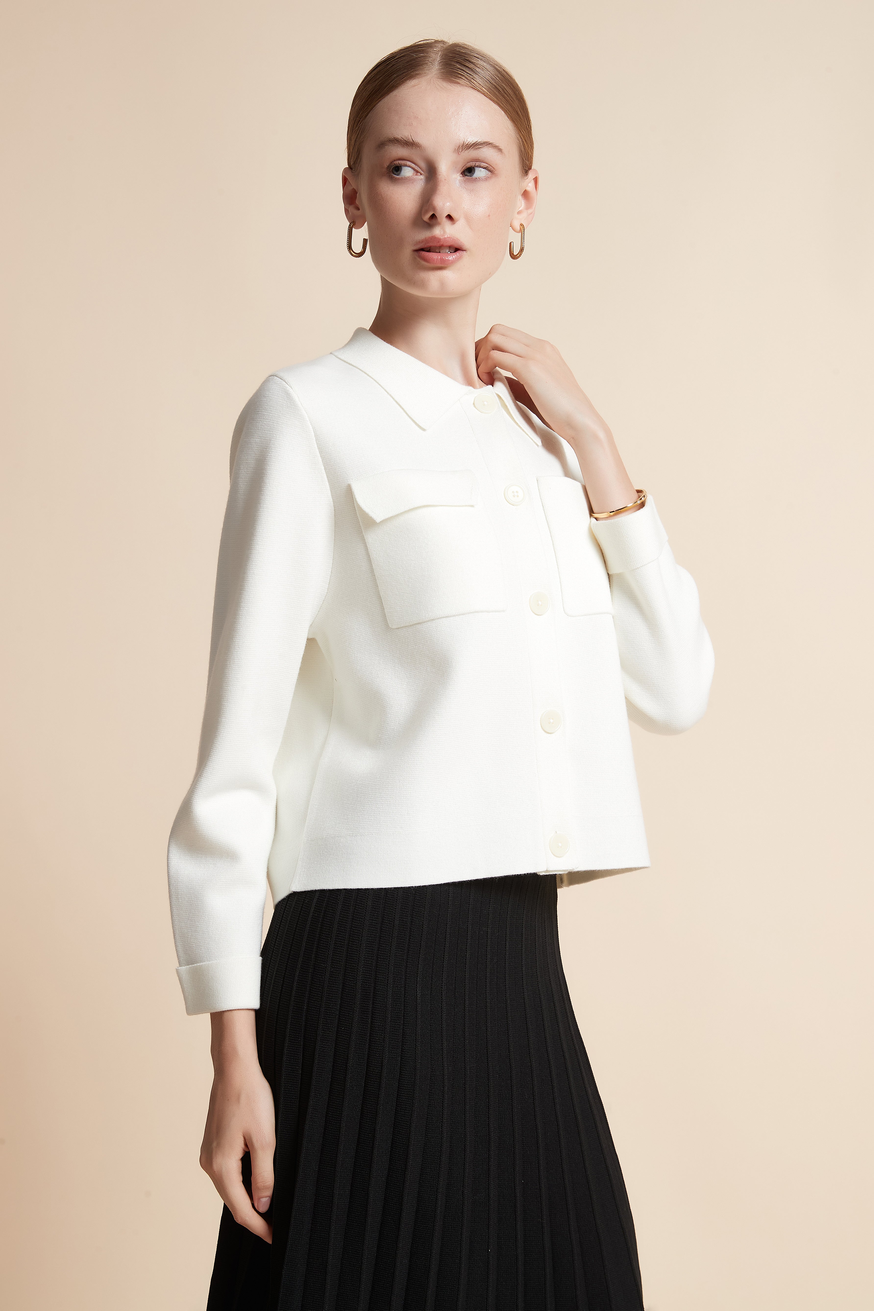 Short Jacket with Pockets
