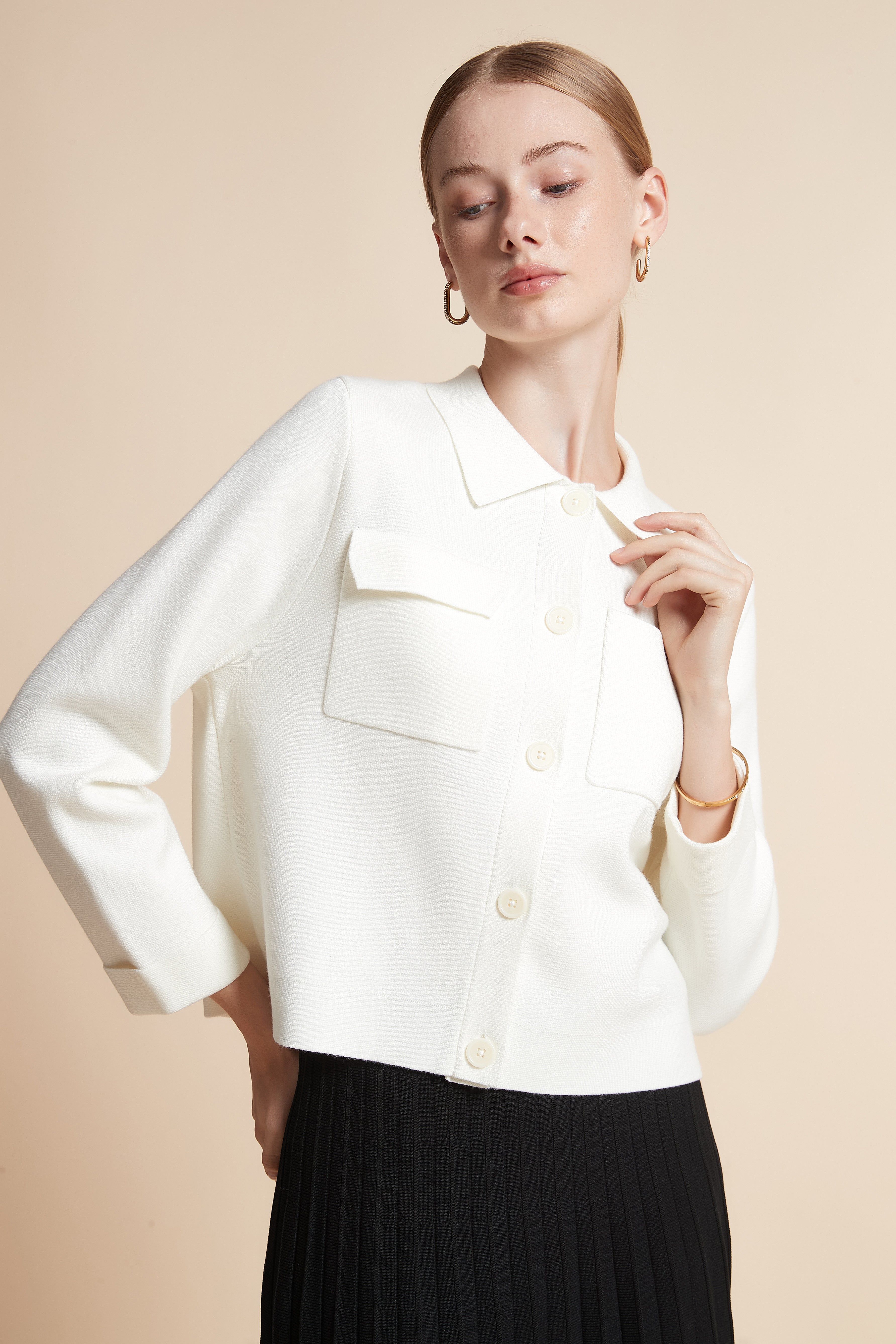 Short Jacket with Pockets