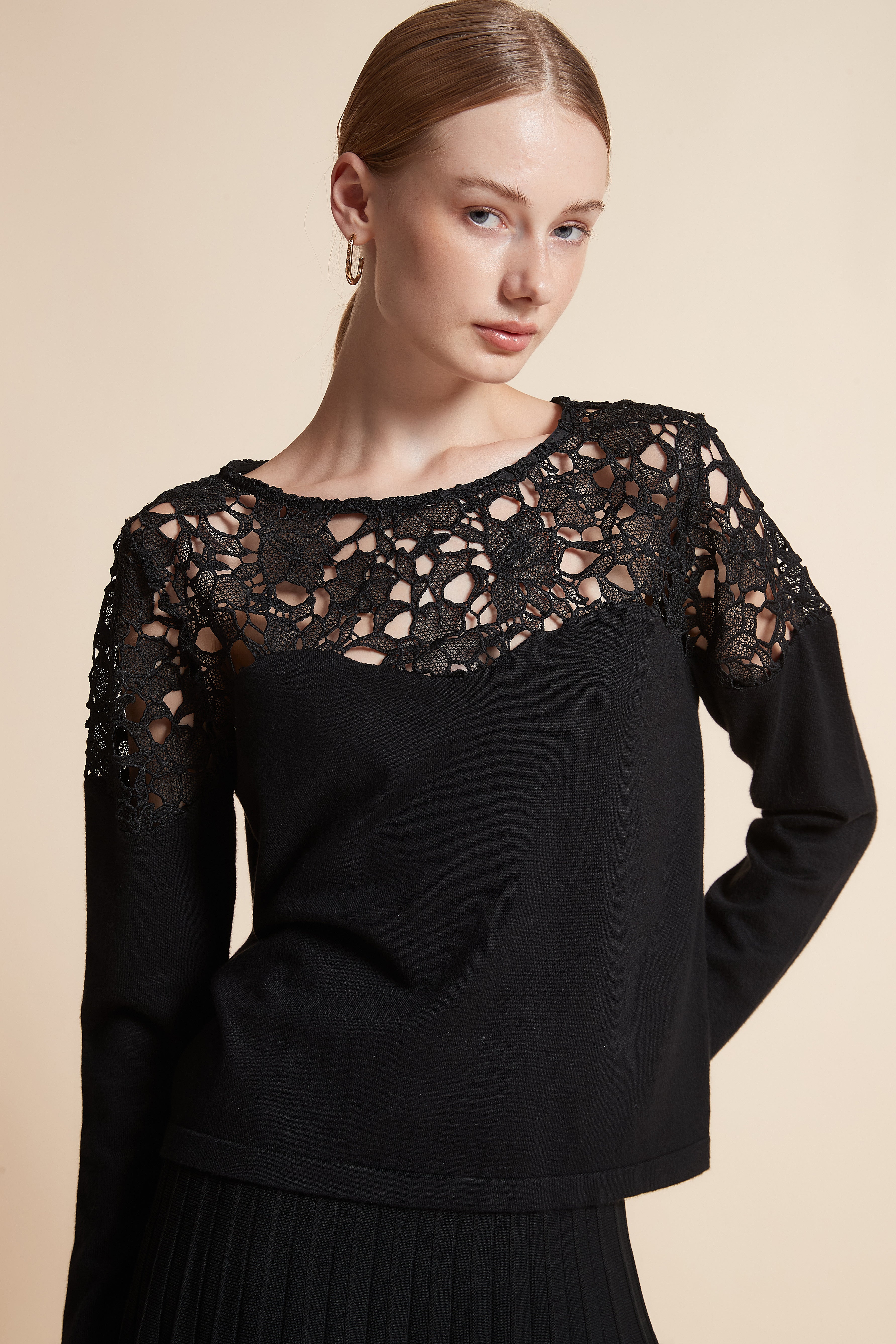 Embroidered Knit Sweater