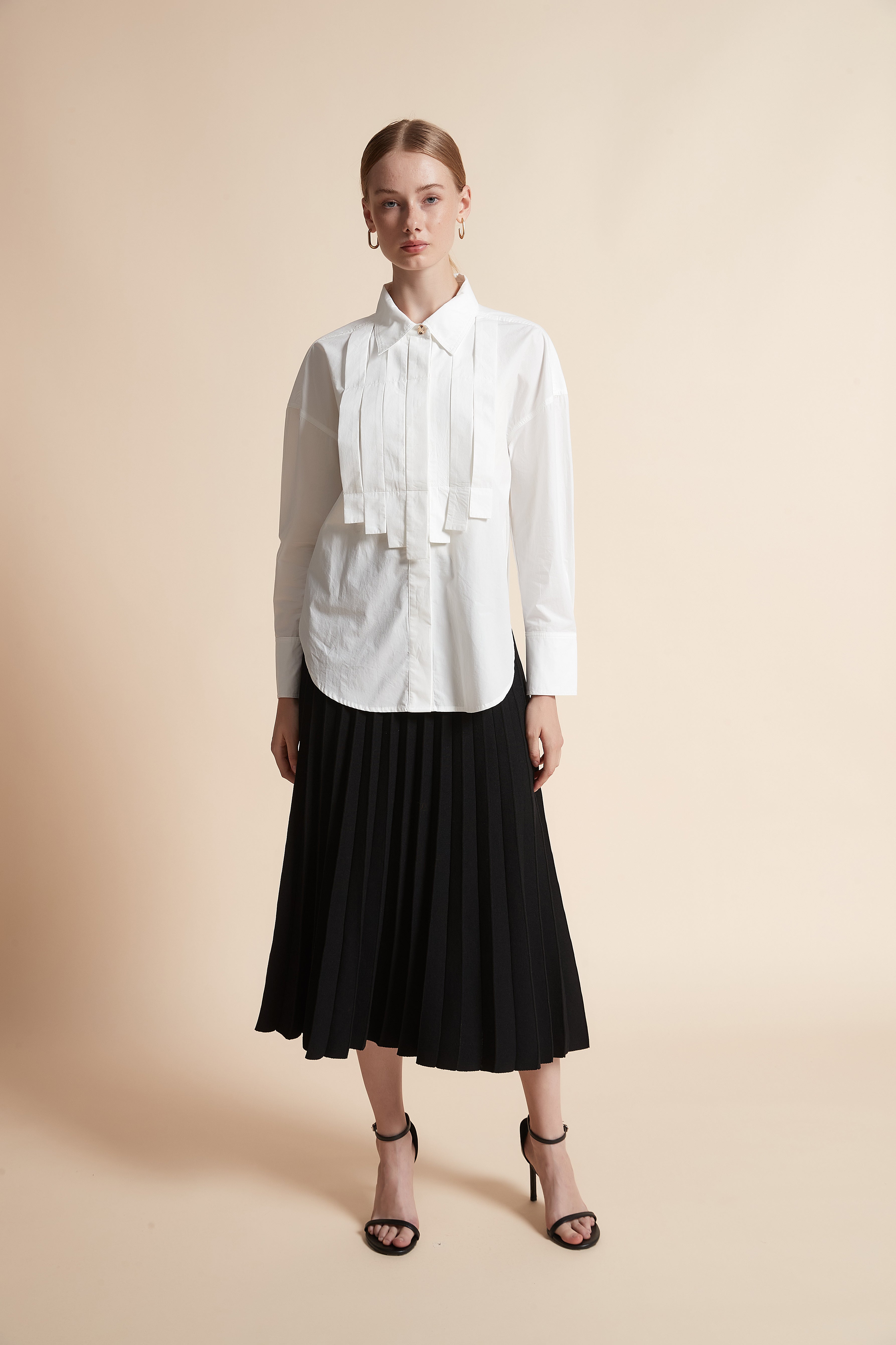 Long-Sleeve Strappy Top