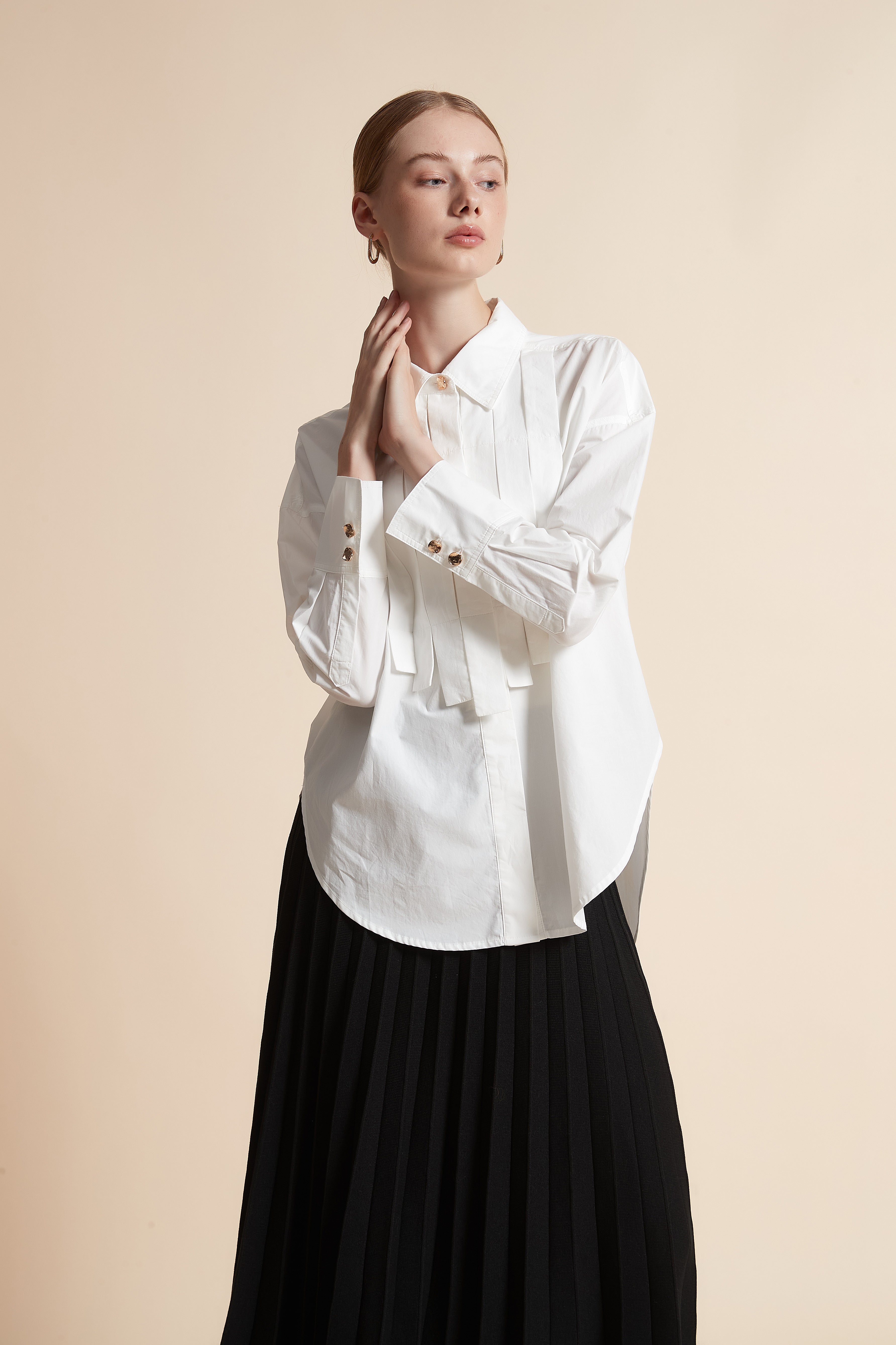 Long-Sleeve Strappy Top