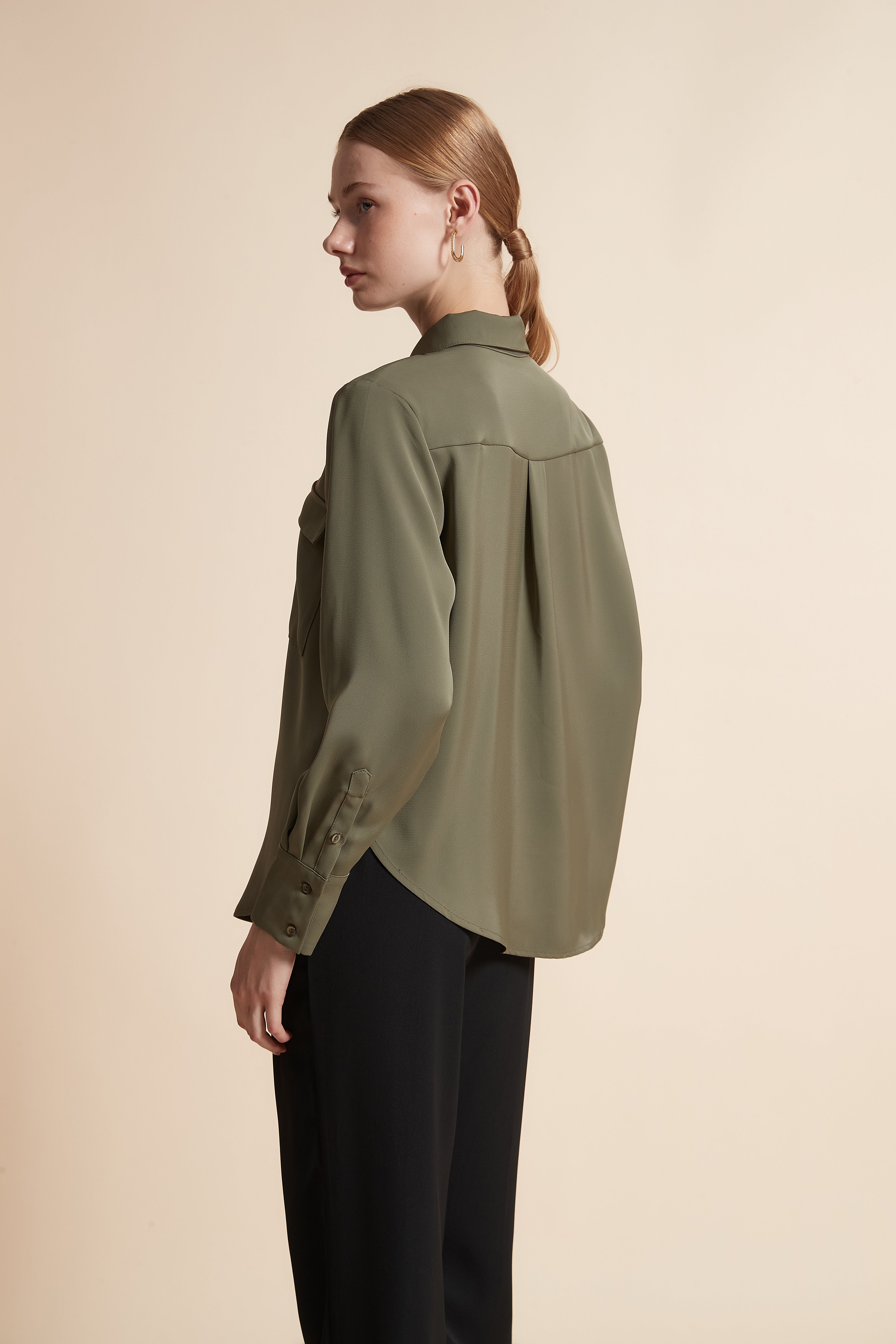 Long-Sleeve Top with Chest Pockets