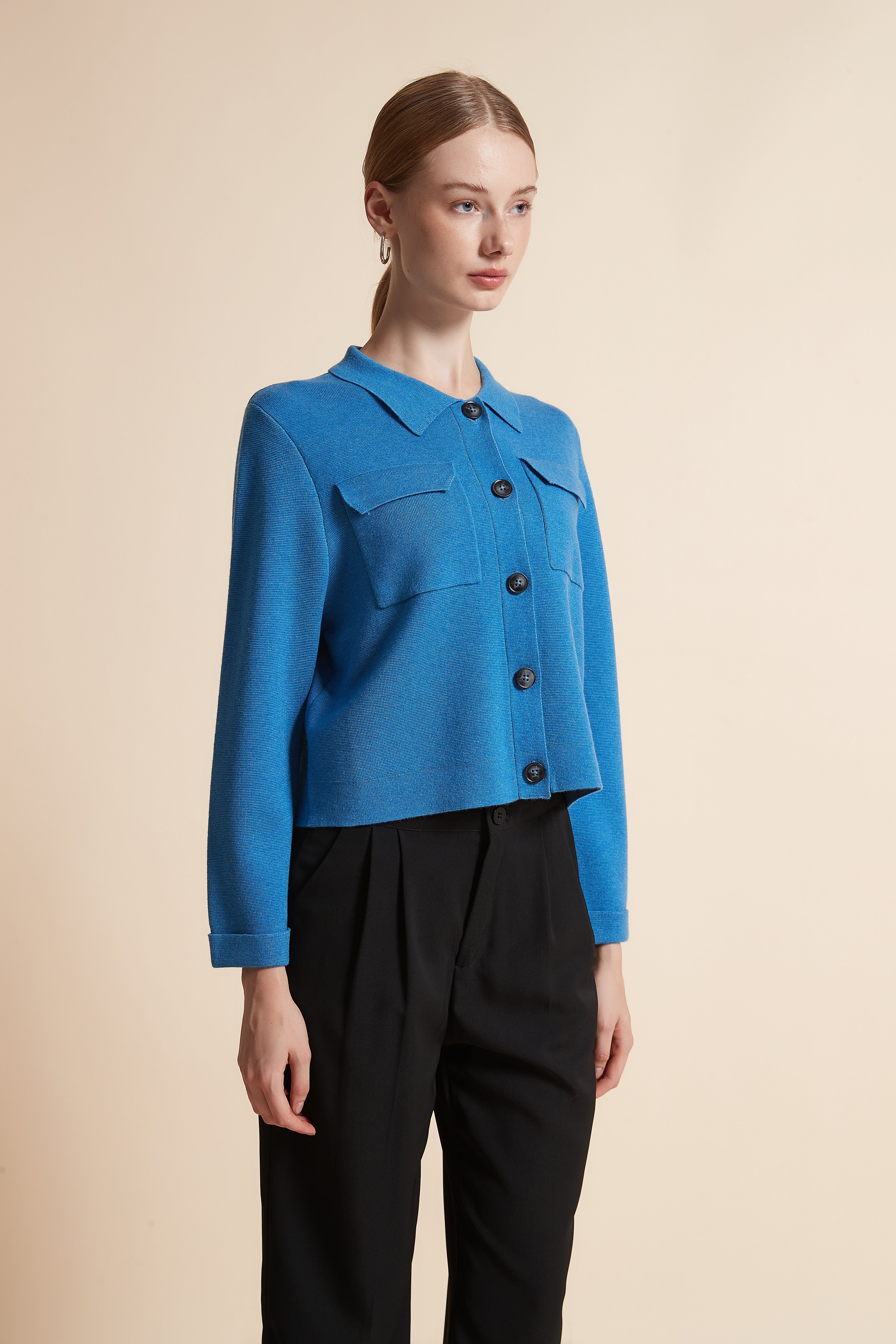 Short Jacket with Pockets