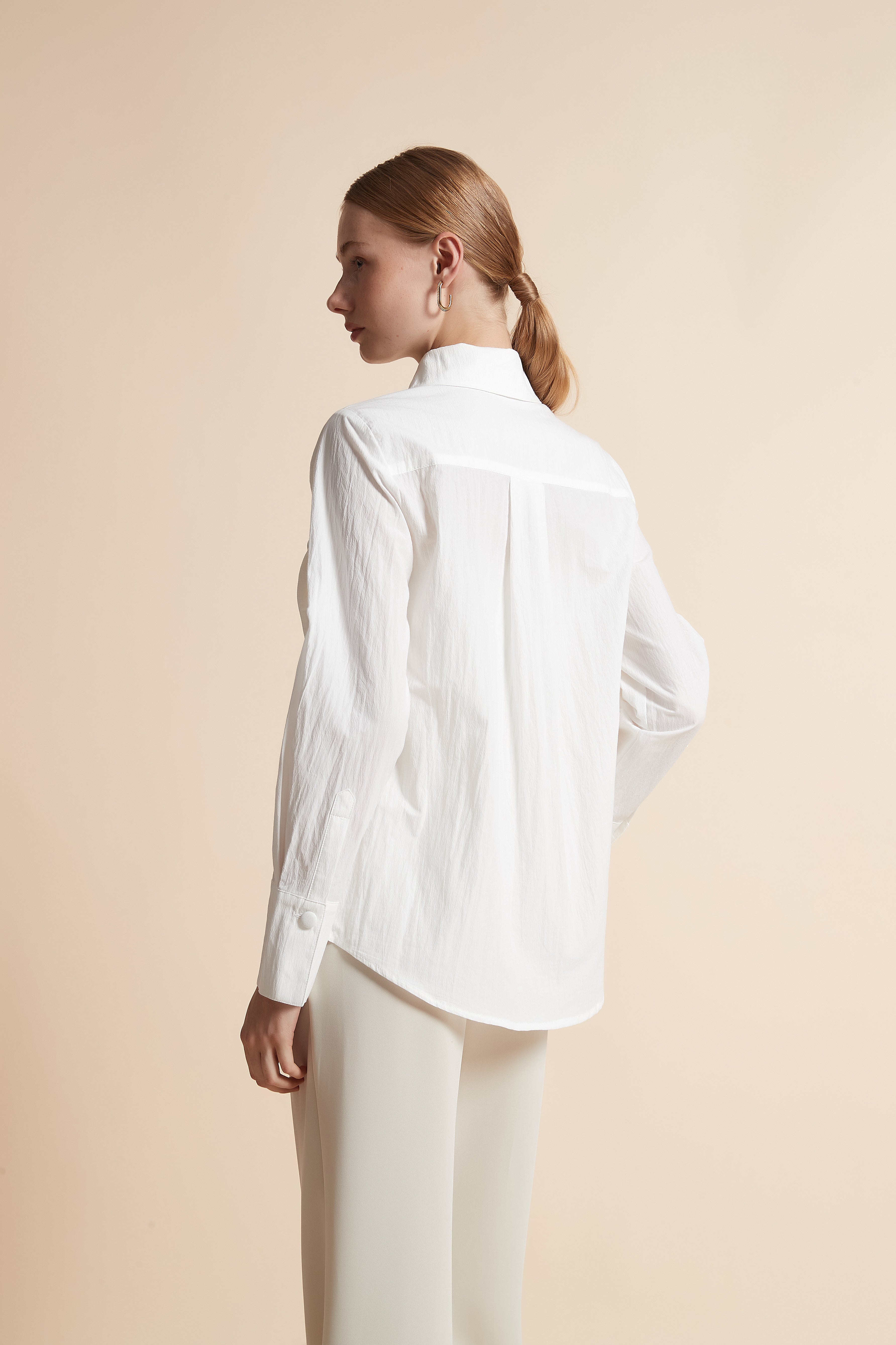 Long-Sleeve Button-Top