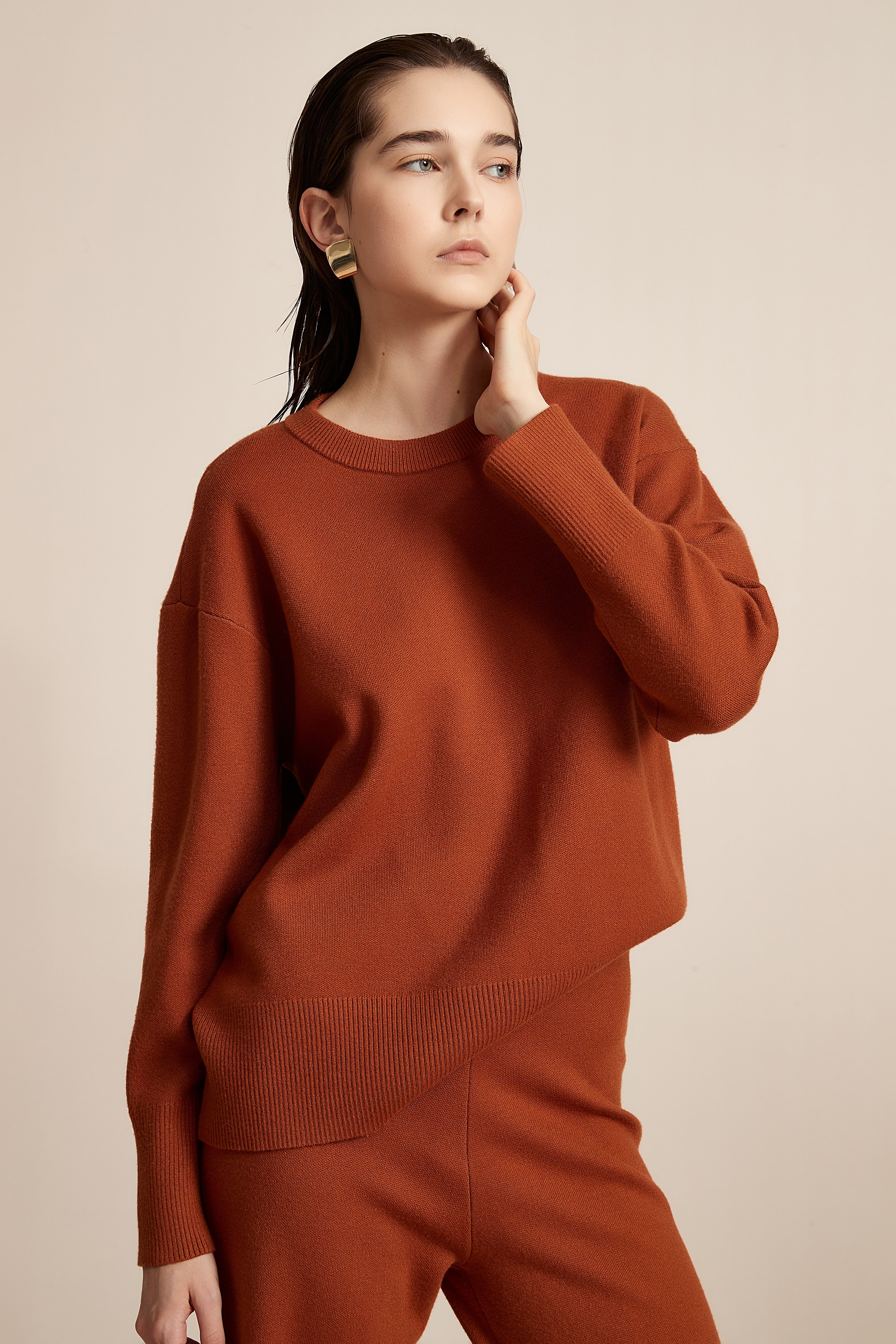 Yola Long Sleeve Solid Winter Blouse