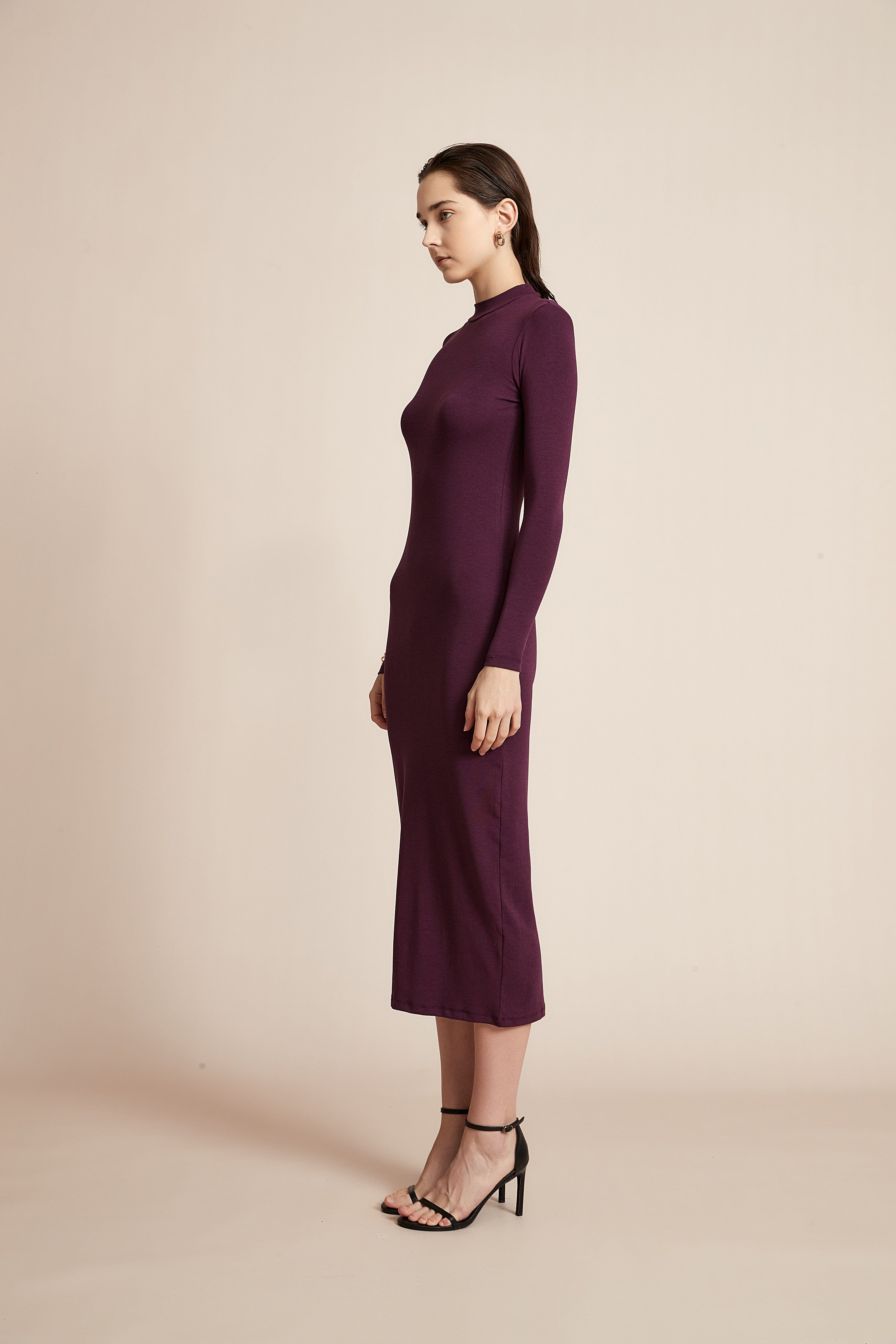 Yola Solid Long Sleeve Dress for Work