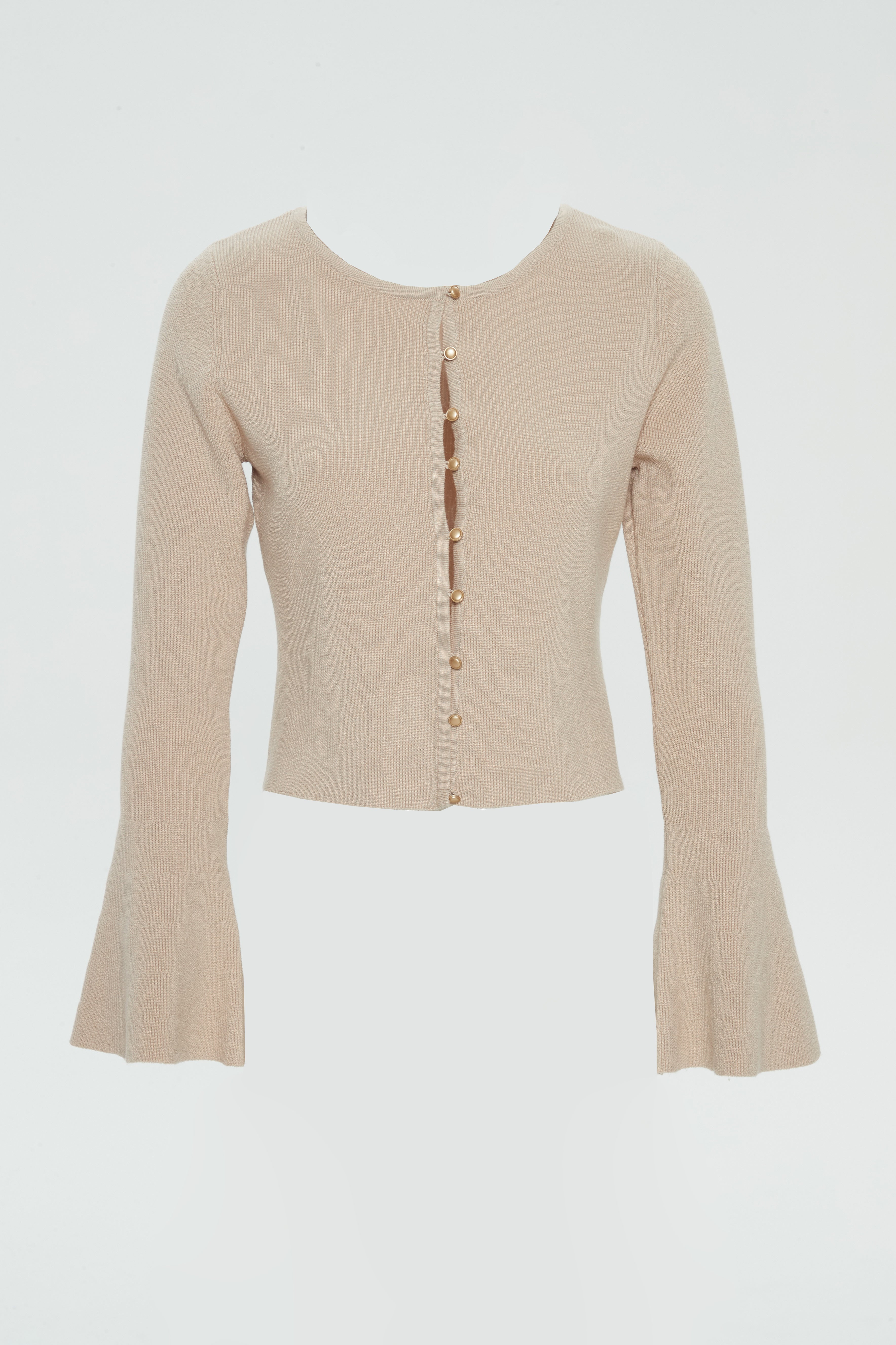 Plain Long Sleeve Short Cardigan